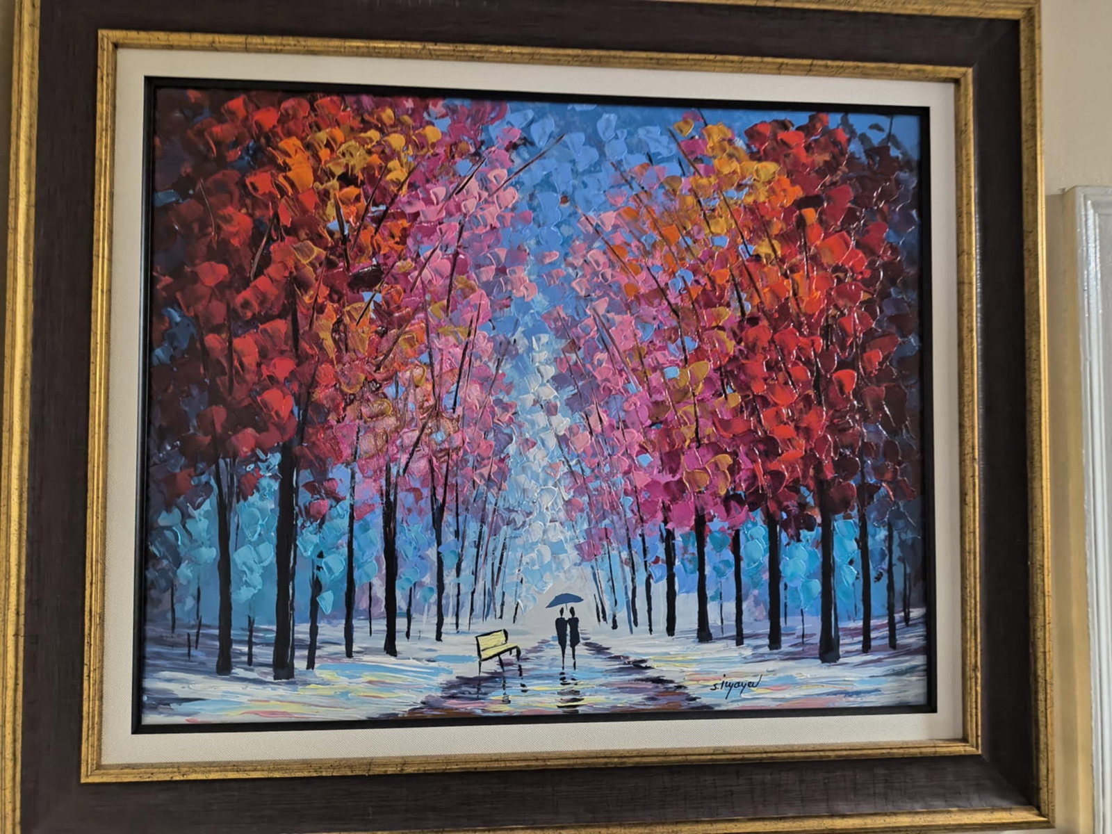 Slave Ilyayev In Between Seasons: Slava Ilyayev, "In Between Seasons" 2017 23" x 29" image size Serigraph in color with embellishment on board. Hand-signed in ink lower right by the artist. Gallery framed LE COA Appraisal