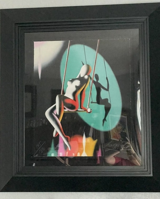 Mark Kostabi Some Like it Hot: Mark Kostabi "Some Like It Hot" 2020 22 3/4" x 18 7/8" Image size Giclee in color on paper. Hand-signed by the artist. From the Arabic numbered edition of 180 examples. Gallery framed, COA, Appraisal