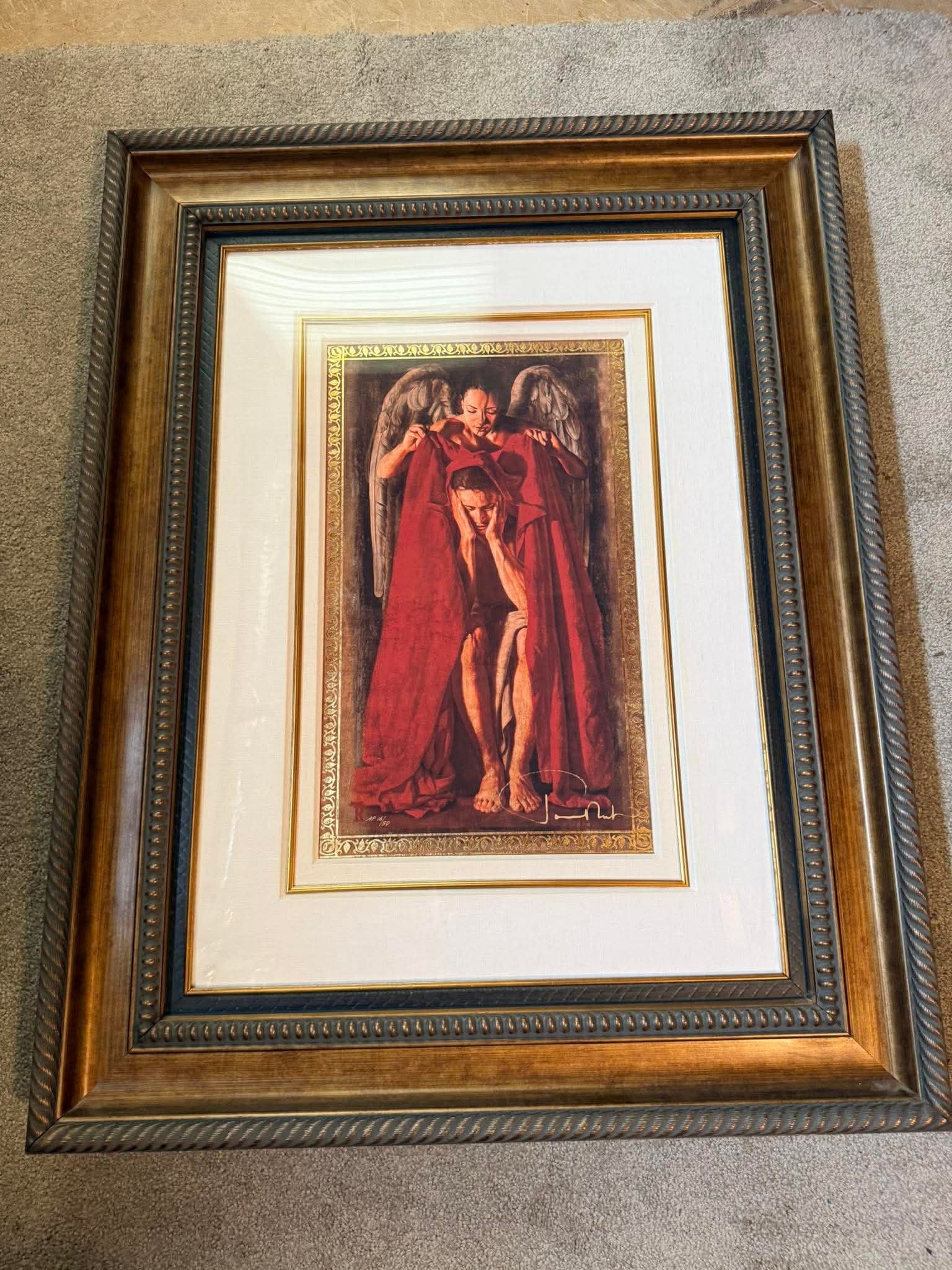 Tomasz Rut Promethia II: Tomasz Rut "Proethia II" 20" x 12" image size. Giclee in color on paper. Embellished. Signed in gold ink and annotated. Gallery framed. COA. Appraisal. MS