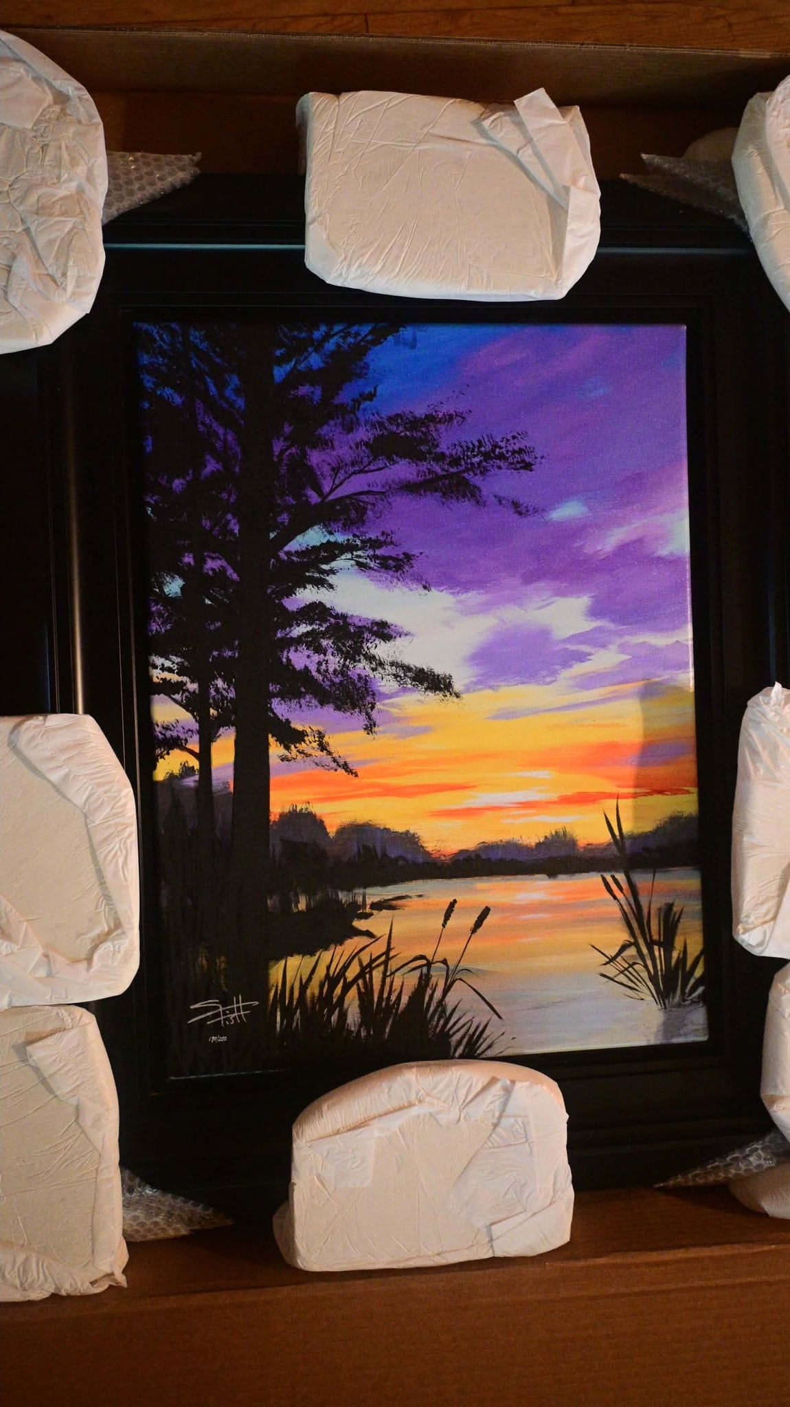 Fishwick The Pines: Fishwick "The Pines" 27" x 20 1/4" image size. Giclee in color with hand embellishment on canvas. Hand signed by artist. Gallery framed. Appraisal. RM
