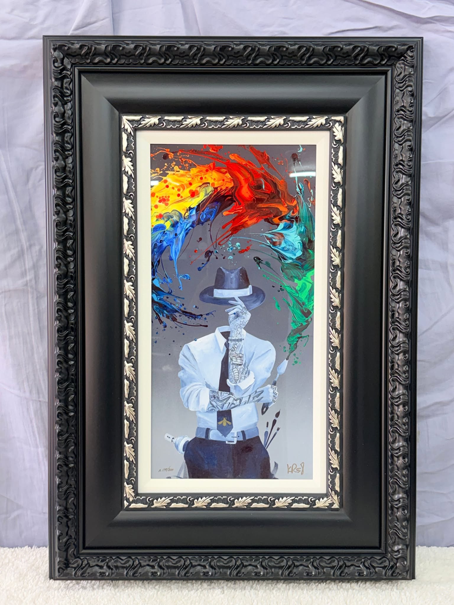 Kre8 Origins of Discipline: Kre8 "Origins of Discipline" 2022 22" x 11" image size Dye Sublimation on aluminum. Hand-signed by the artist. Gallery framed, COA, Appraisal. DW
