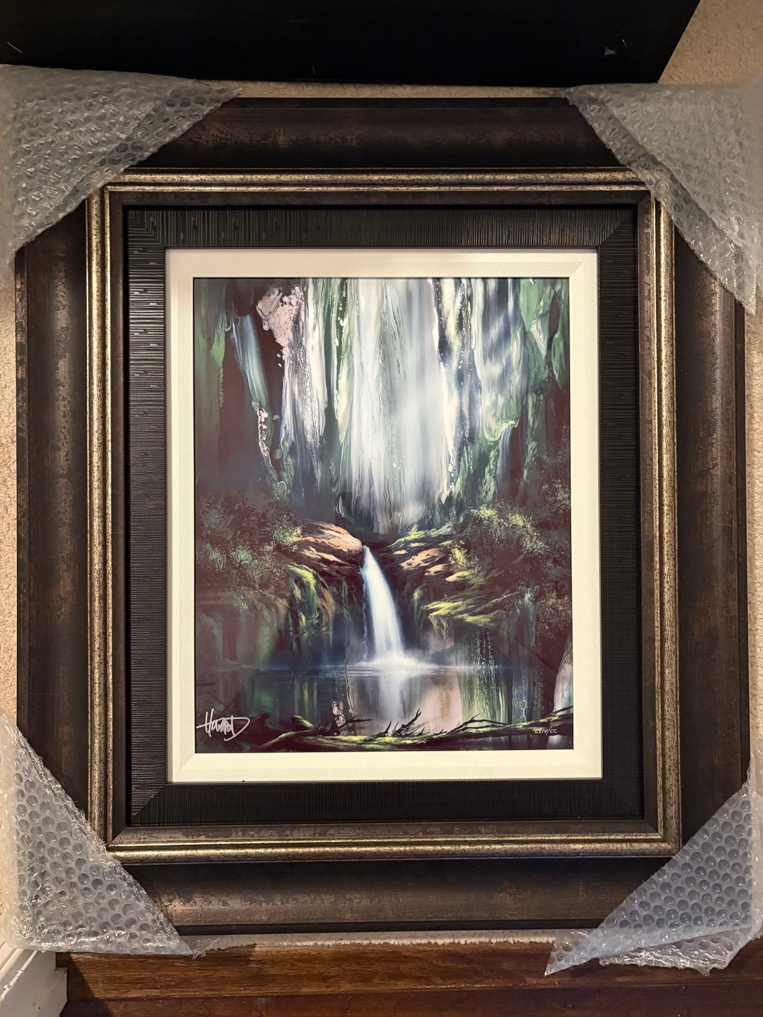 Ashton Howard Other Worlds Away: Ashton Howard "Other Worlds Away" on metal, Gallery framed, SB