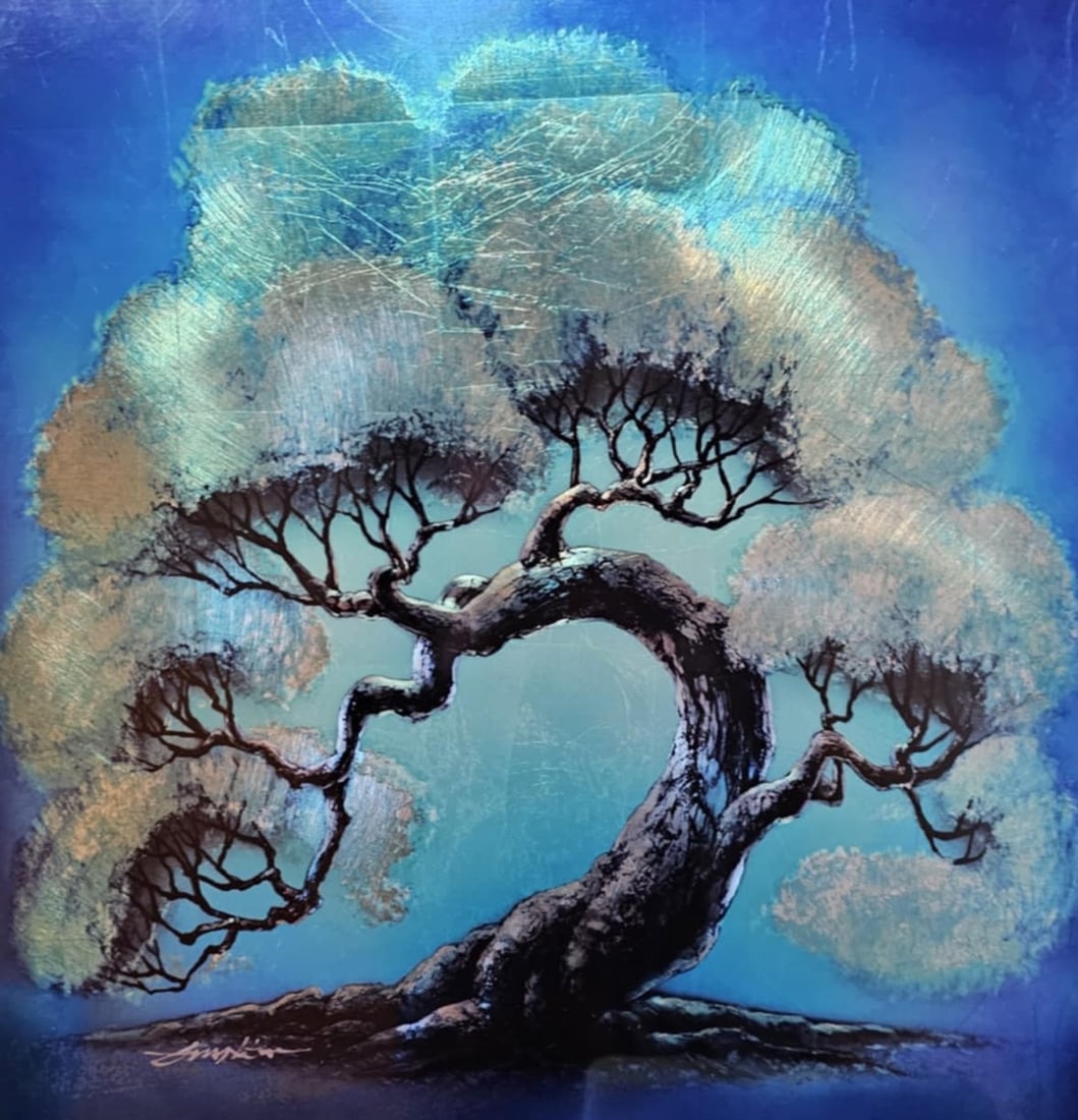 Patrick Guyton Blue Silked Tree Unique - 2