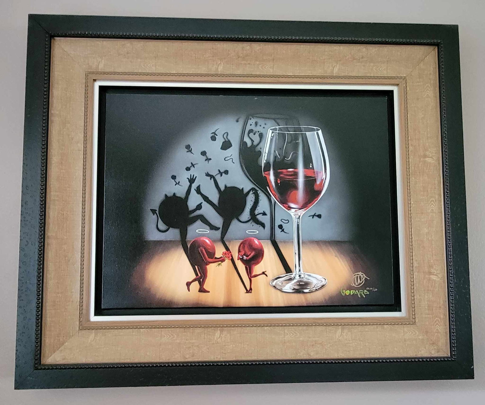 Michael Godard True Love In the Shadows: Michael Godard "True Love in the Shadows" 2016 25" x 18 3/4" image size Giclee in color with hand-embellishment on canvas. Hand-signed in ink lower right by the artist. Gallery Framed, COA