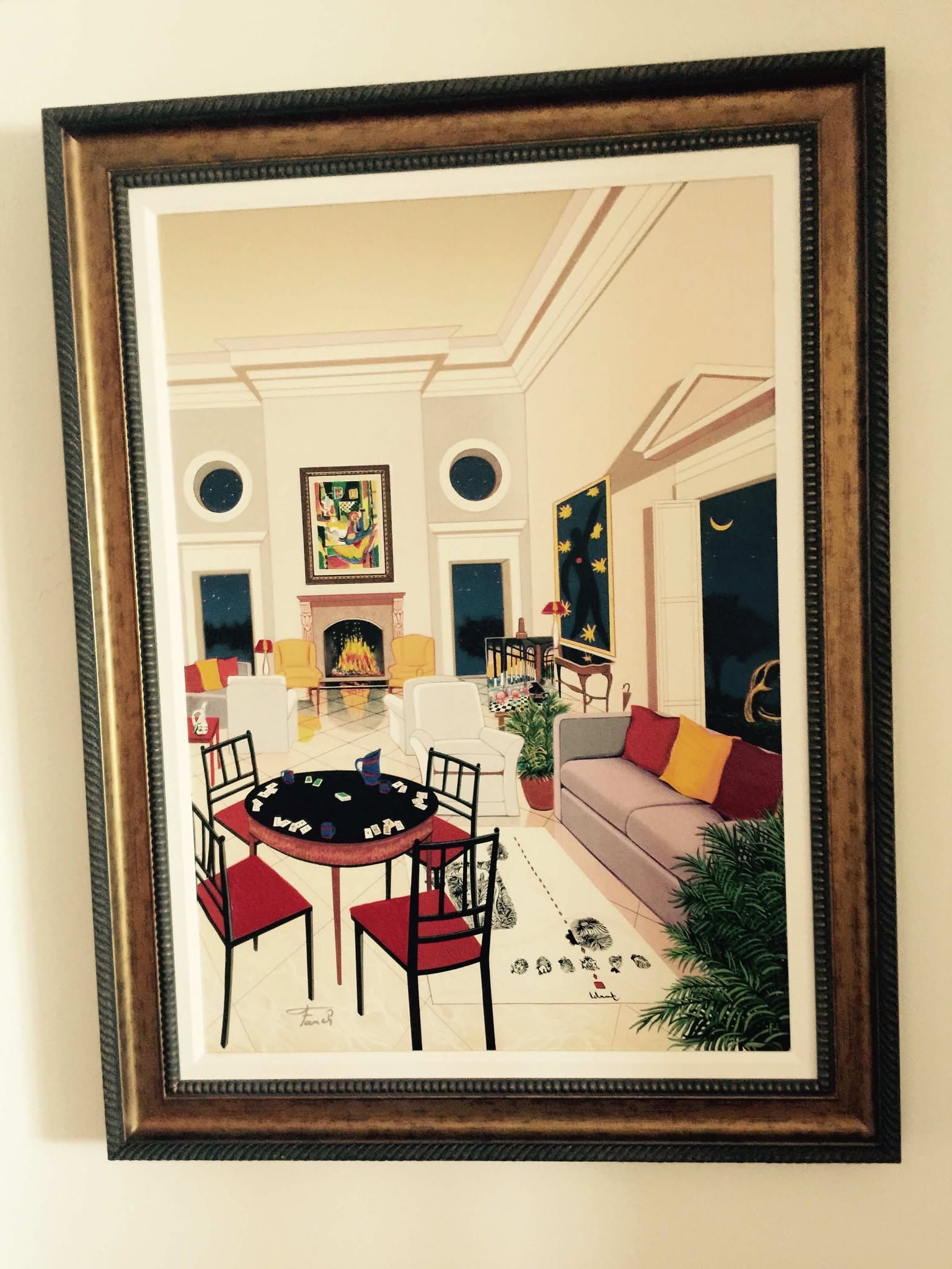 Fanch (francois Ledan) Le Salon Matisse: Fanch (francois Ledan) "Le Salon Matisse" 2005 42" x 30 1/8" image size Giclee on canvas with hand embellishment. Signed in pigment lower left and numbered on verso. Gallery framed, COA