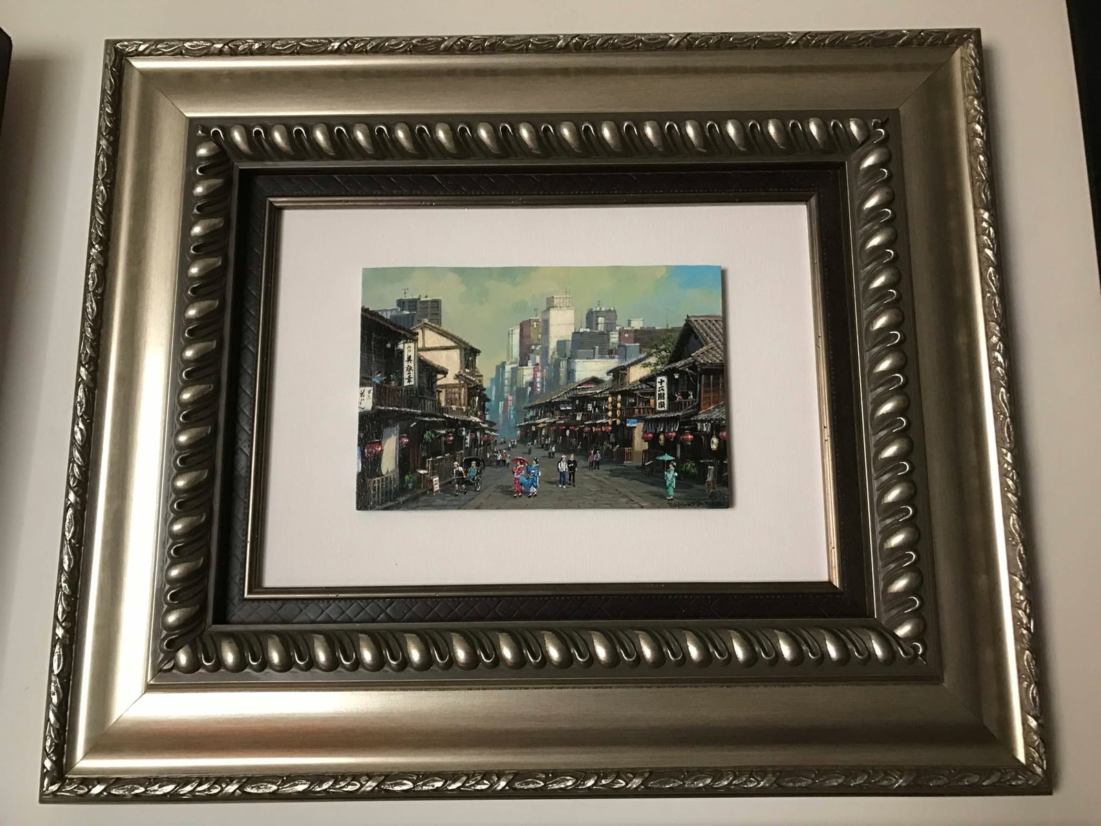 Alexander Chen Kyoto Old Town Unique: Alexander Chen "Kyoto Old Town" Unique 2016 6" x 8 3/4" image size Acrylic paionting on board mounted to canvas board. Hand-signed in pigment lower right by the artist. A unique work. Gallery framed,