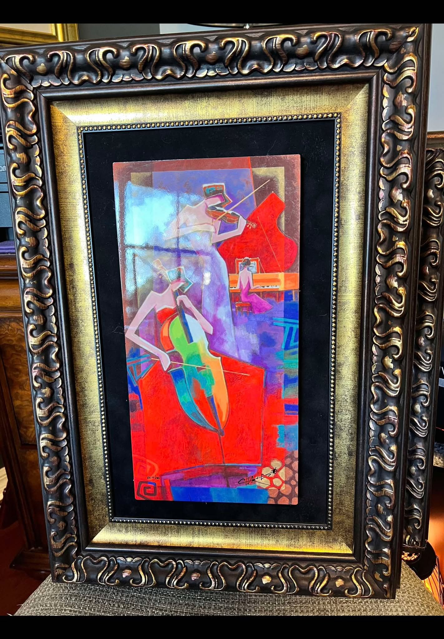 Charles Lee "Venetian Serenade": Charles Lee "Venetian Serenade" 2017 11" x 11" image size Caldograph (Digital multiple through dye-sublimation on wood). Hand-signed in pigment lower right by the artist. Gallery framed, coa,