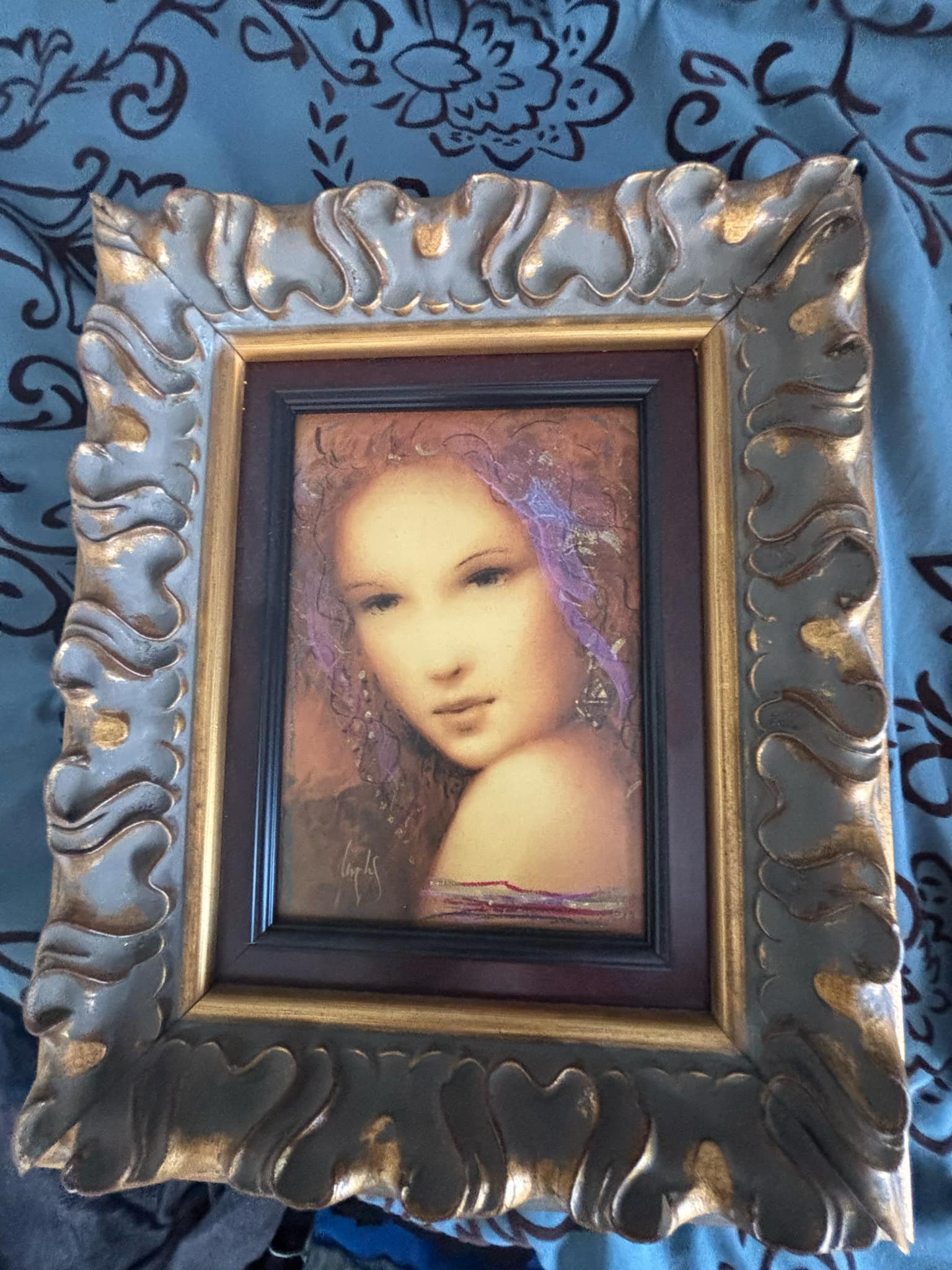 Csaba Markus "Beau Lydia": Csaba Markus "Beau Lydia" Hand embellished serigraph, gallery framed,