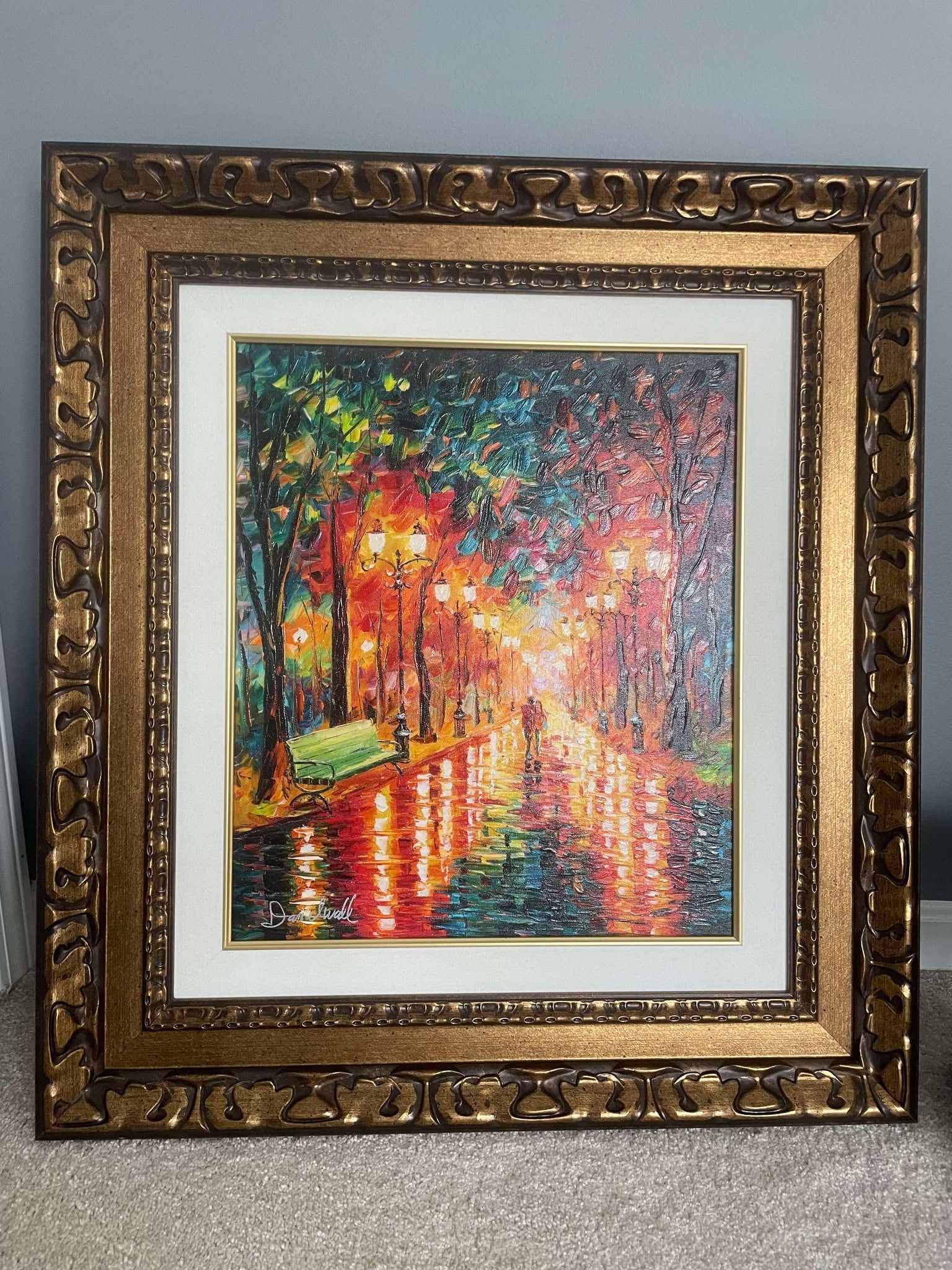 Daniel Wall "Let's Go": Daniel Wall 'Let's Go" 2017 19 7/8" x 26" image size Giclee in color with hand-embellishment on canvas. Hand-signed in pigment lower right by the artist. Gallery framed, COA