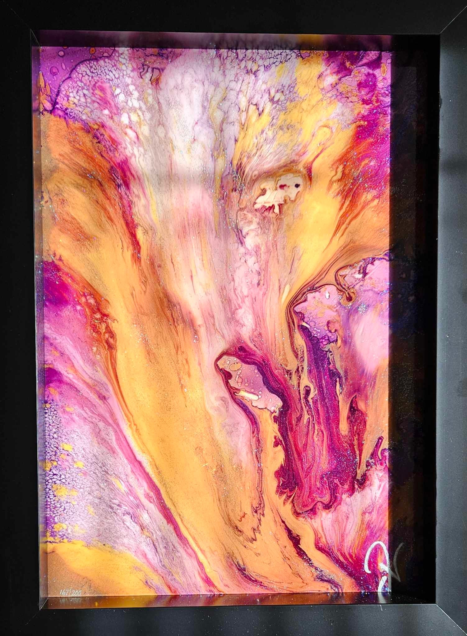 Jeff Vermeeren "Honey Wisties": Jeff Vermeeren "Honey Wisties" 2023 18" x 12 7/8" image size Dye sublimation on aluminum with embellishment. Hand-signed by the artist. Gallery framed, COA,