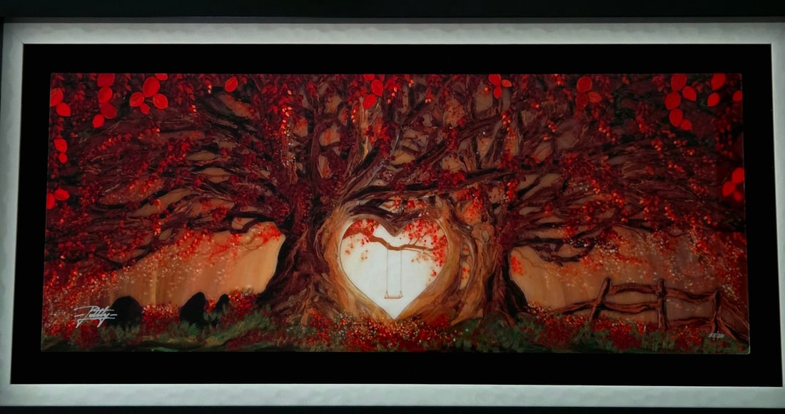Jon Rattenbury "Heart of the Memory": Jon Rattenbury "Heart of the Memory" 2023 11 1/4" x 28" image size Dye sublimation on aluminum. Hand-signed by the artist. Gallery framed, coa, appraisal