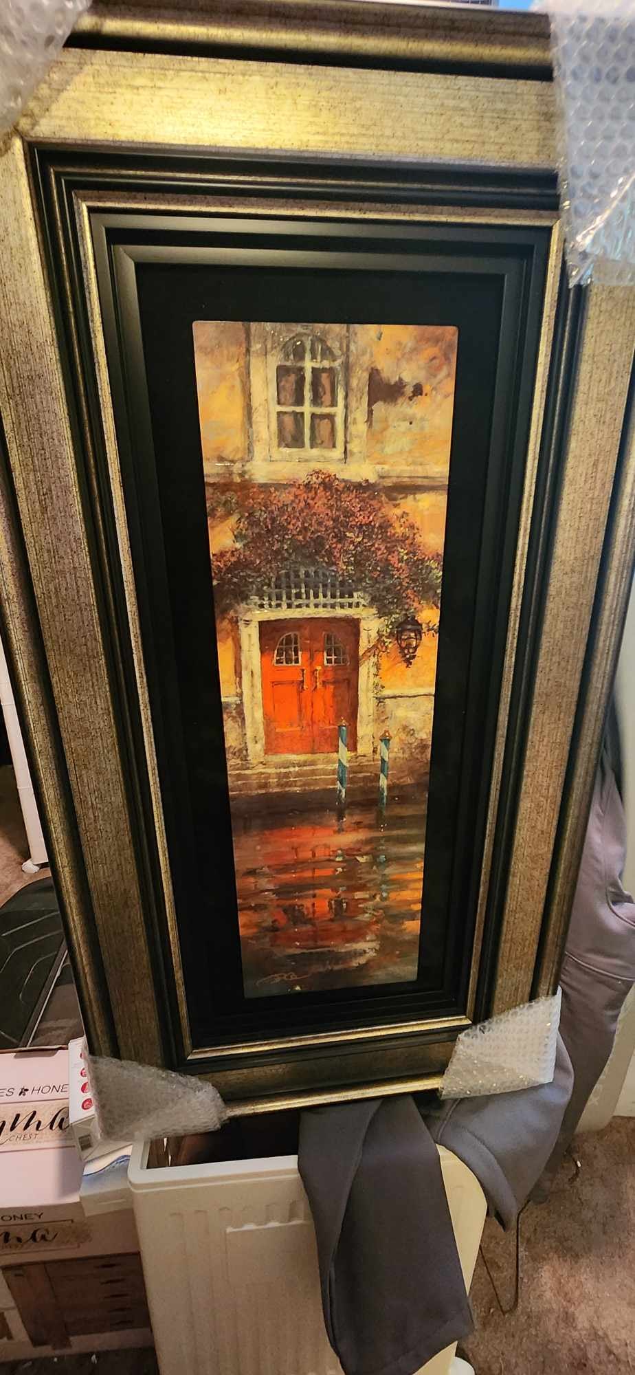 James Coleman "Red Door Reflections": James Coleman "Red Door Reflections" 2019 23" x 7" image size Caldograph (Digital multiple through dye-sublimation on wood) with hand-embellishments using a variety of acrylic paints. Hand-signed in