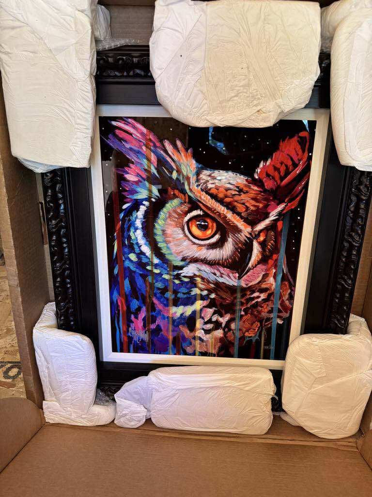 Christian Masot "Nightshift": Christian Masot "Nightshift" 2023 20" x 15 3/4" image size Dye sublimation on aluminum. Hand-signed by the artist. Gallery framed, COA, Appraisal. BA