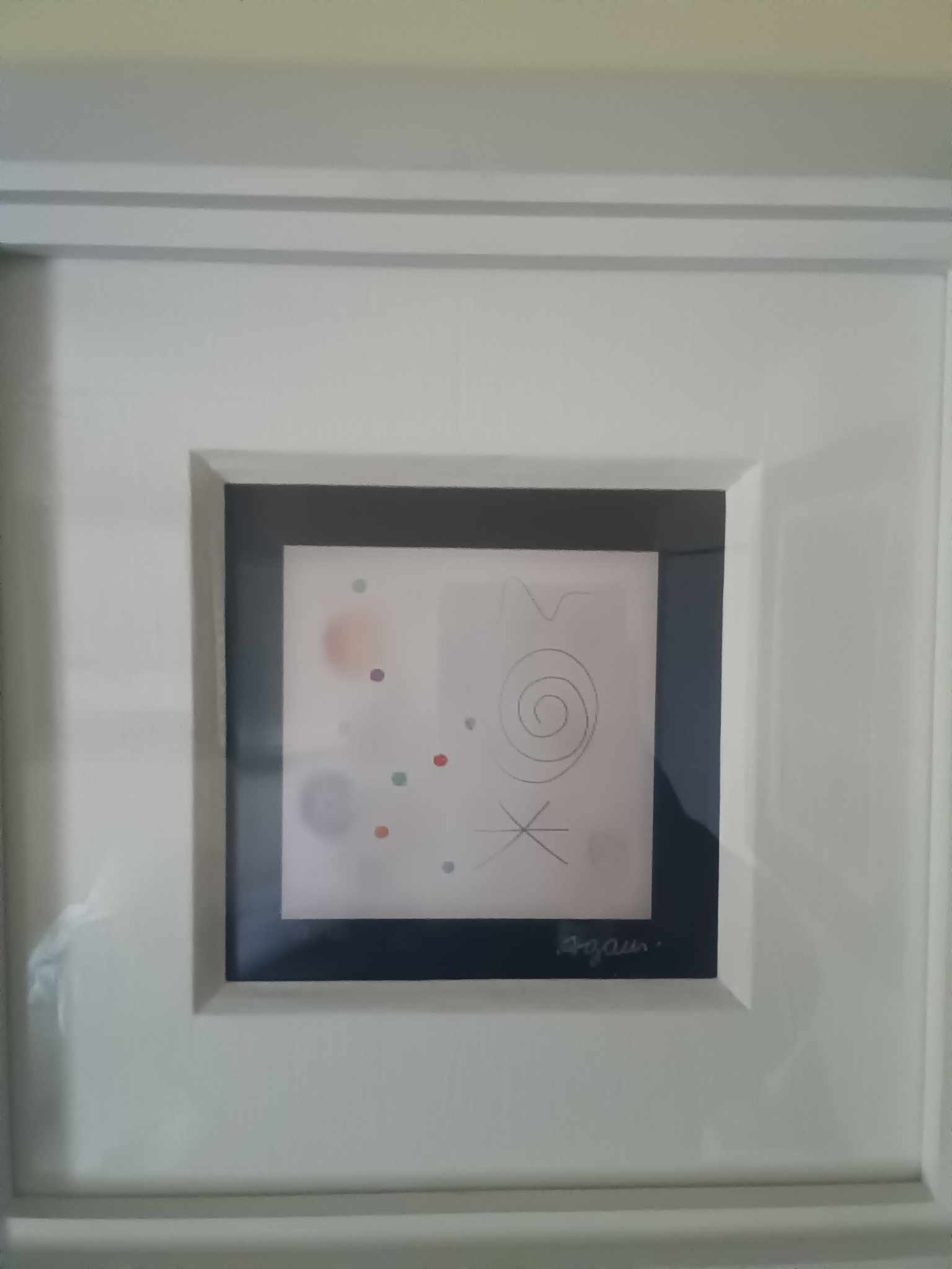 Yaacov Agam Infinity (Dark Border): Yaacov Agam "Infinity (Dark Border)" 2015 7 3/8" x 7 3/8" image size Agamograph lithographic image viewed through a lenticular lens. Hand signed in ink by the artist and annotated lower left. Gallery 
