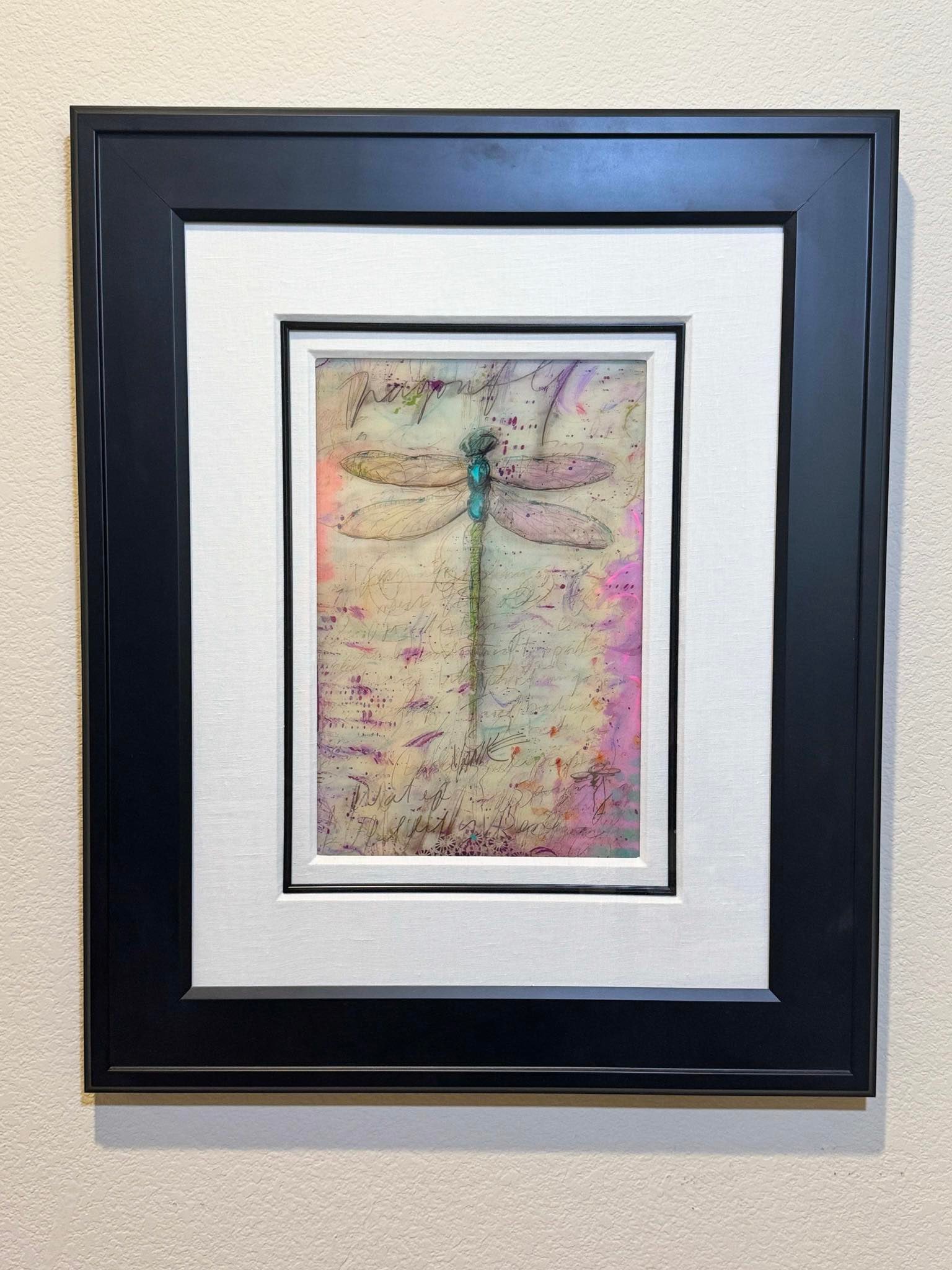 Tim Yanke Dragonfly 2012: Tim Yanke "Dragonfly 2012" 2012 15 7/8" x 10 9/16" Image size Lithographic image viewed through a lenticular lens with unique embellishing by the hand of the artist. Hand signed by the artist in ink l