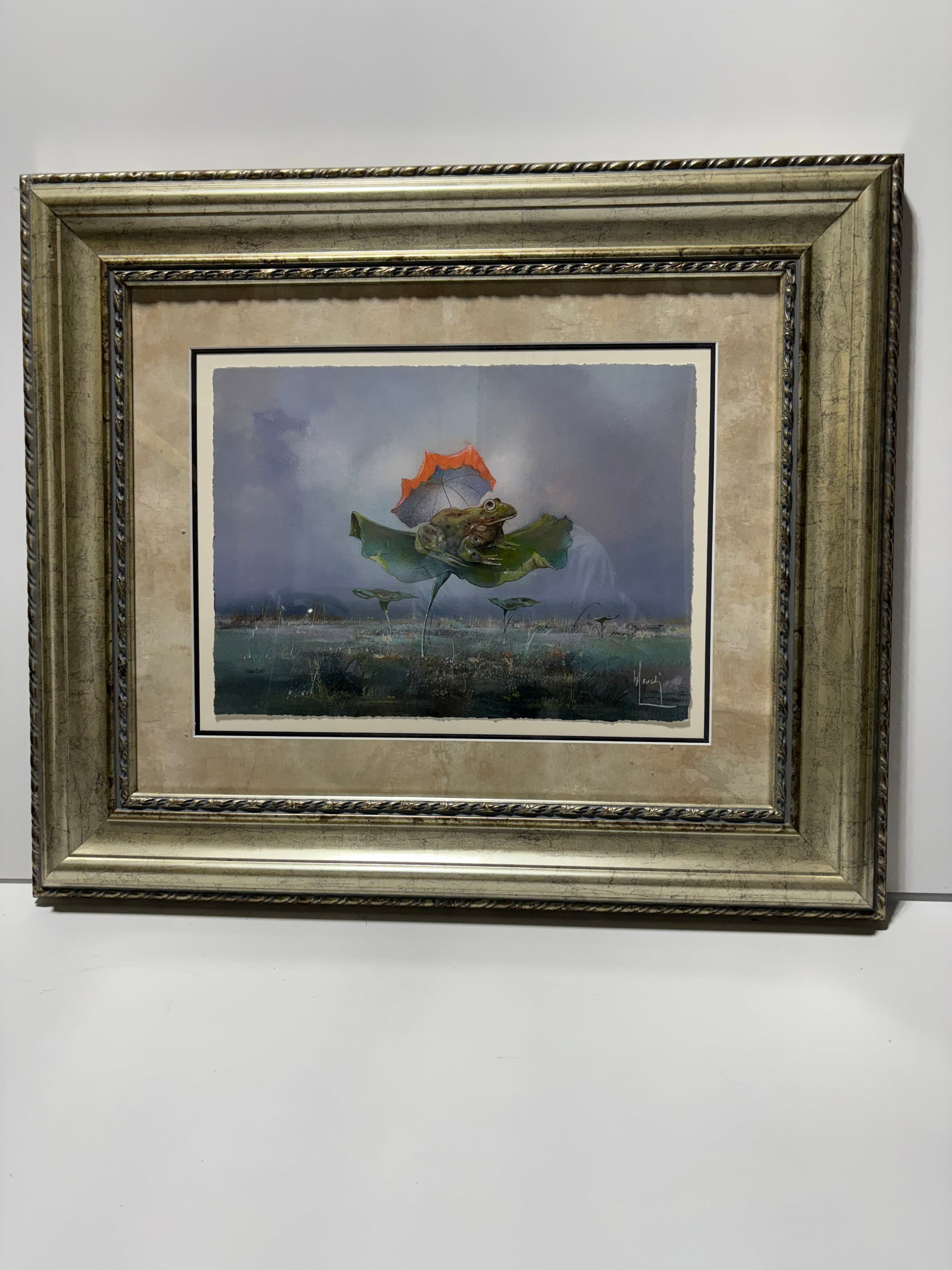 Louedin Bernard Les Vances: Benard Louedin"Les Vacances" 2021 10 1/4" x 14" image size Giclee in color on paper. Hand-signed by the artist. Gallery framed, COA. SEK