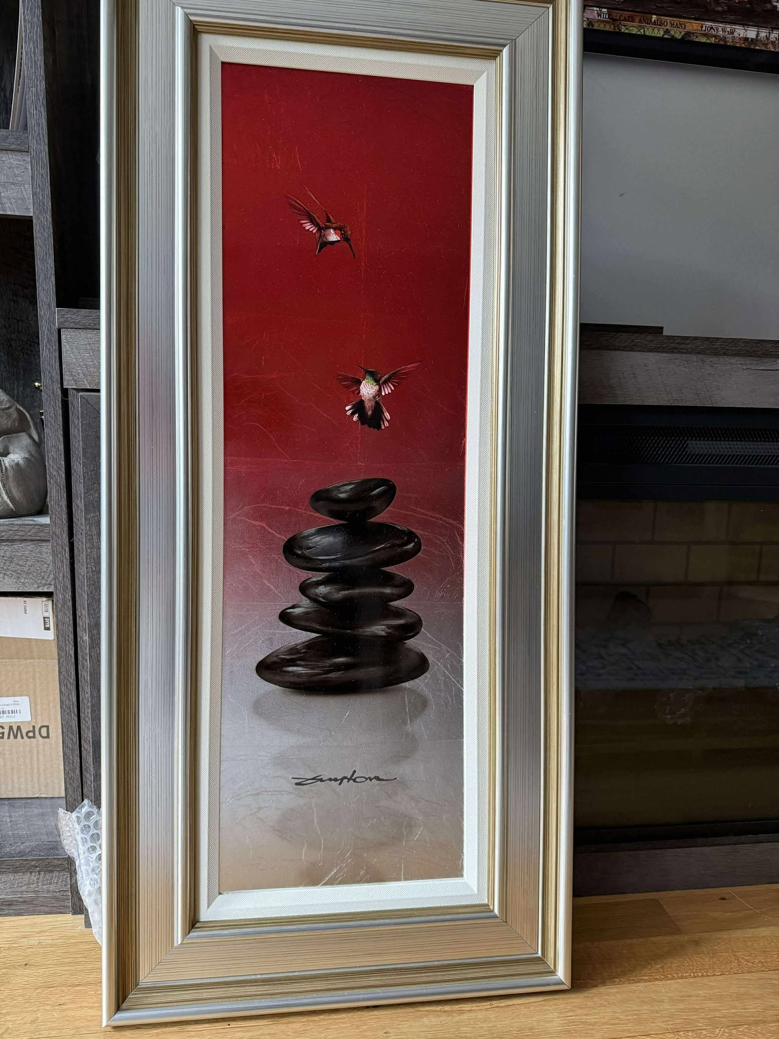 Patrick Guyton Perpetuation: Patrick Guyton "Perpetuation" 2015 30" x 9 1/2" image size. Mixed media on aluminum with sized gold or silver leaf, veined by hand. Hand-signed in pigment lower center by the artist. Signed and dated 