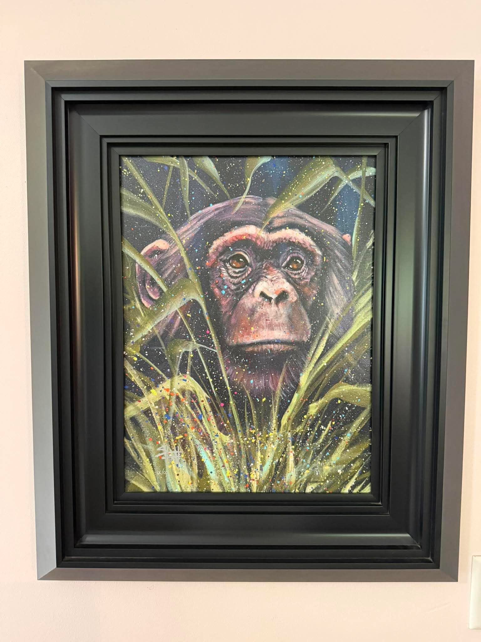 Fishwick Innocent Eyes: Fishwick "Innocent Eyes: 2021 20" x 15" image size Giclee in color with hand-embellishment on canvas. Hand-signed by the artist. Gallery framed, COA, Appraisal. AW
