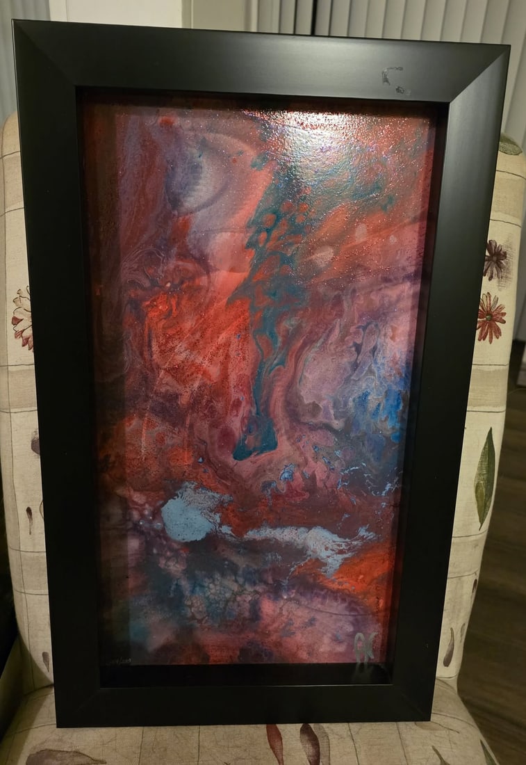 Jeff Vermeeren Dragonberry: Jeff Vermeeren "Dragonberry" 2023 19 3/4" x 11" image size Dye sublimation on aluminum with embellishment. Hand signed by the artist. Gallery framed, COA, Appraisal. JEG