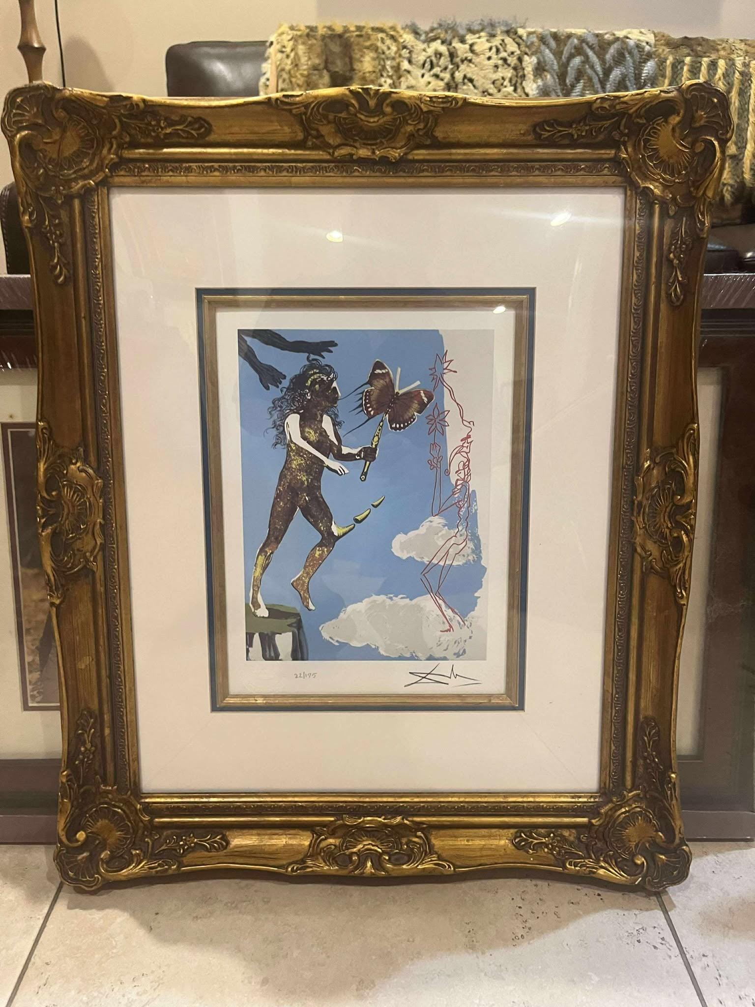Salvador Dali Release of the Psychic Spirit: Salvador Dali "Release of the Psychic Spirit" Lithograph on paper signed and numbered on bottom right/center. Gallery framed, no paperwork. RMS