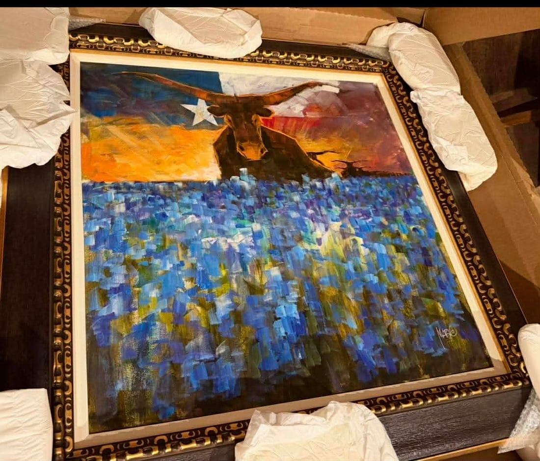 Marko Mavrovich "Charles": Marko Mavrovich "Charles" 2022 30" x 30" image size Actylic painting on canvas. Hand-signed lower right by the artist. A unique work. Gallery framed, COA.CMK