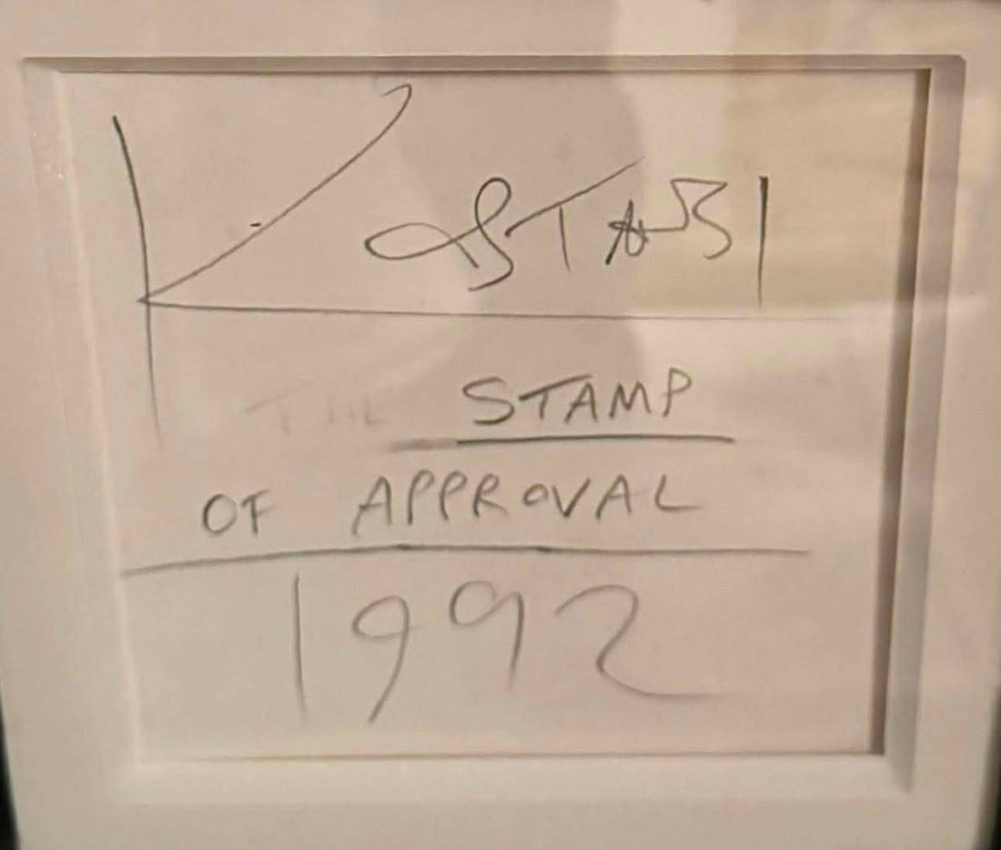 Mark Kostabi Stamp Of Approval Auction