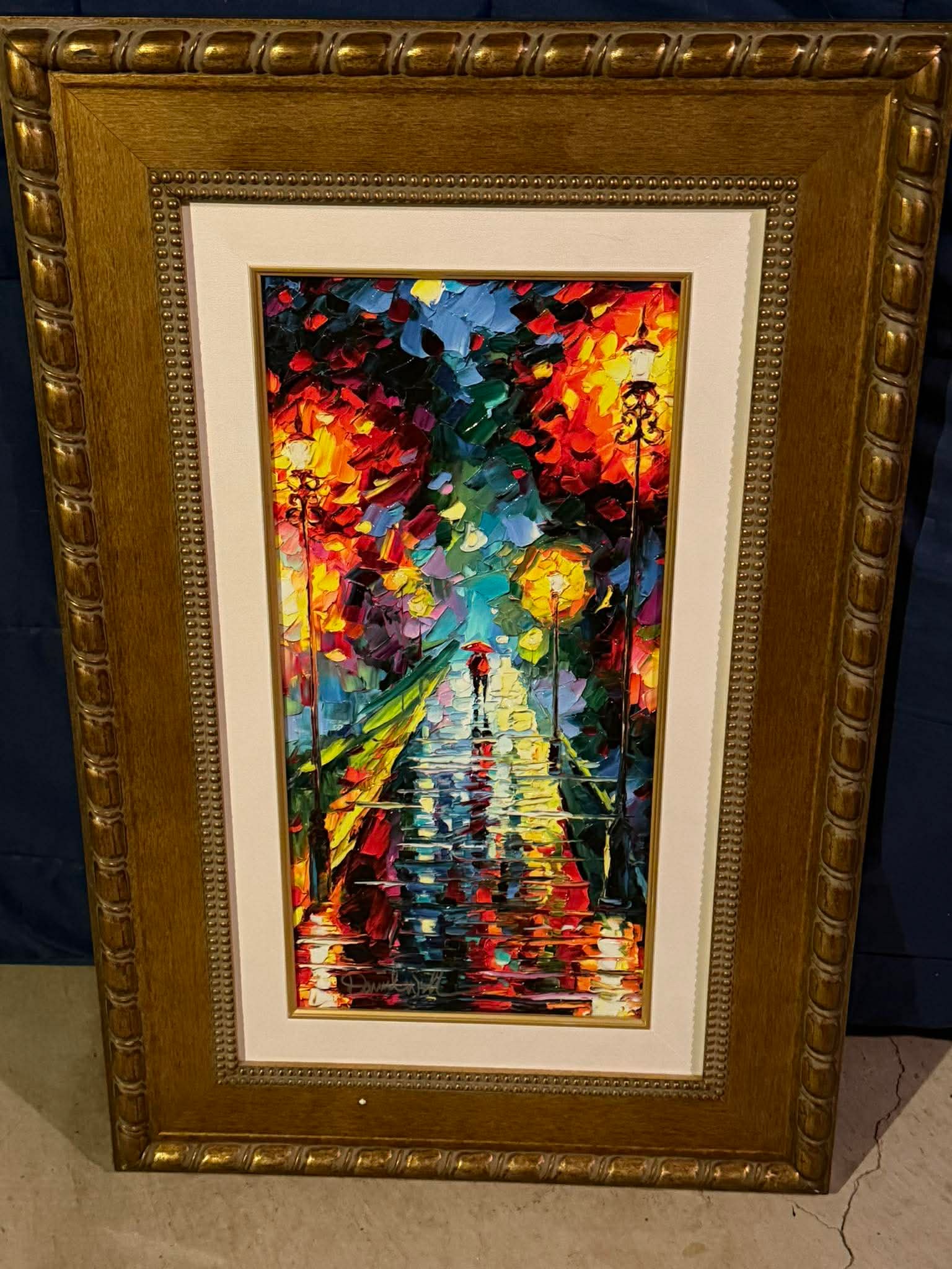 Daniel Wall Until the Last Moment: Daniel Wall "Until the Last Moment" 2016 22" x 10 1/2" Giclee in color on canvas with hand-embellishment. Hand-signed in ink lower center by the artist. Gallery framed, COA, Appraisal. DP