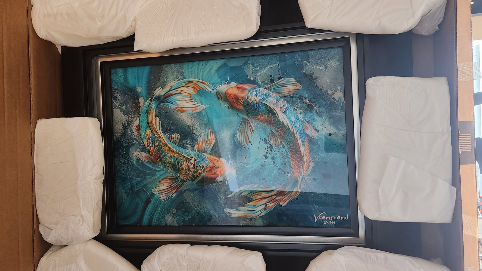 Jeff Vermeeren Dance of Courage: Jeff Vermeeren "Dance of Courage" 14" x 20" image size. Serigraph in color on acrylic sheet. Hand signed in pigment by artist. Gallery framed. COA. Appraisal. KN
