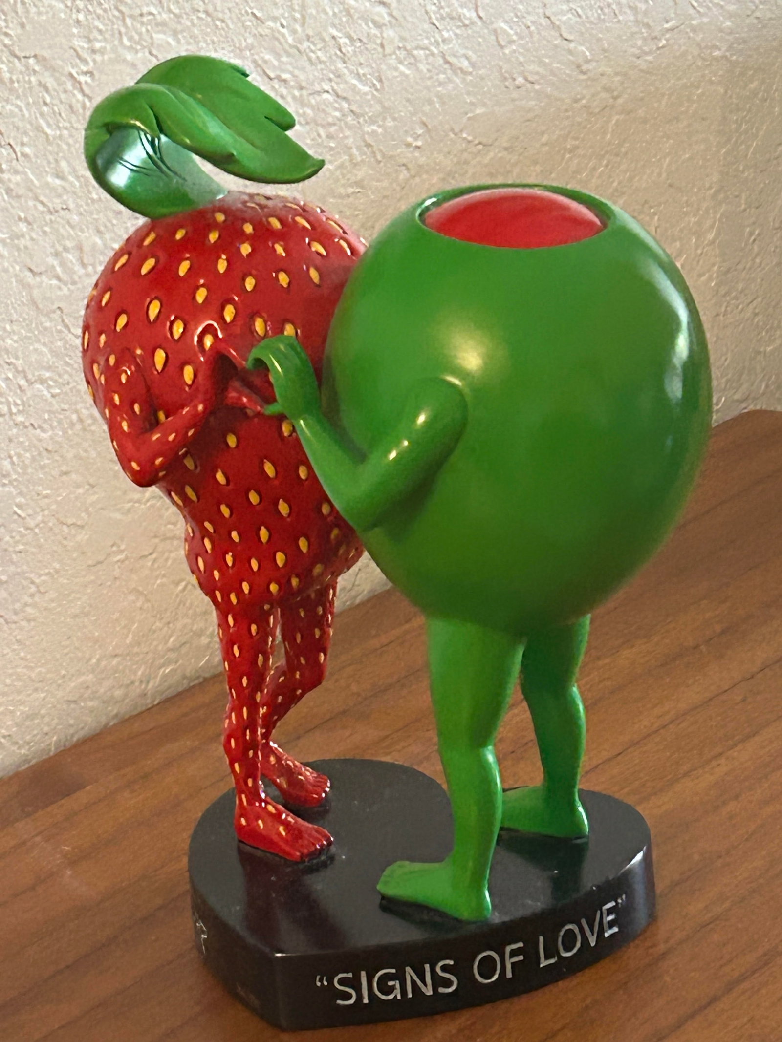 Michael Godard Signs of Love: Michael Godard "Signs of Love" 10" x 7" hand painted sculpture in resin. Hand signed in pigment by artist. COA. Appraisal. PM
