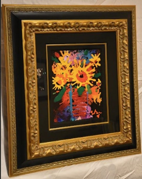 Simon Bull Melodies VIII: Simon Bull "Melodies VIII" 2015 12" x 9" image size Acrylic painting on paper. Hand-signed in pigment lower right by the artist. A unique work. Gallery framed, COA, Appraisal. JS