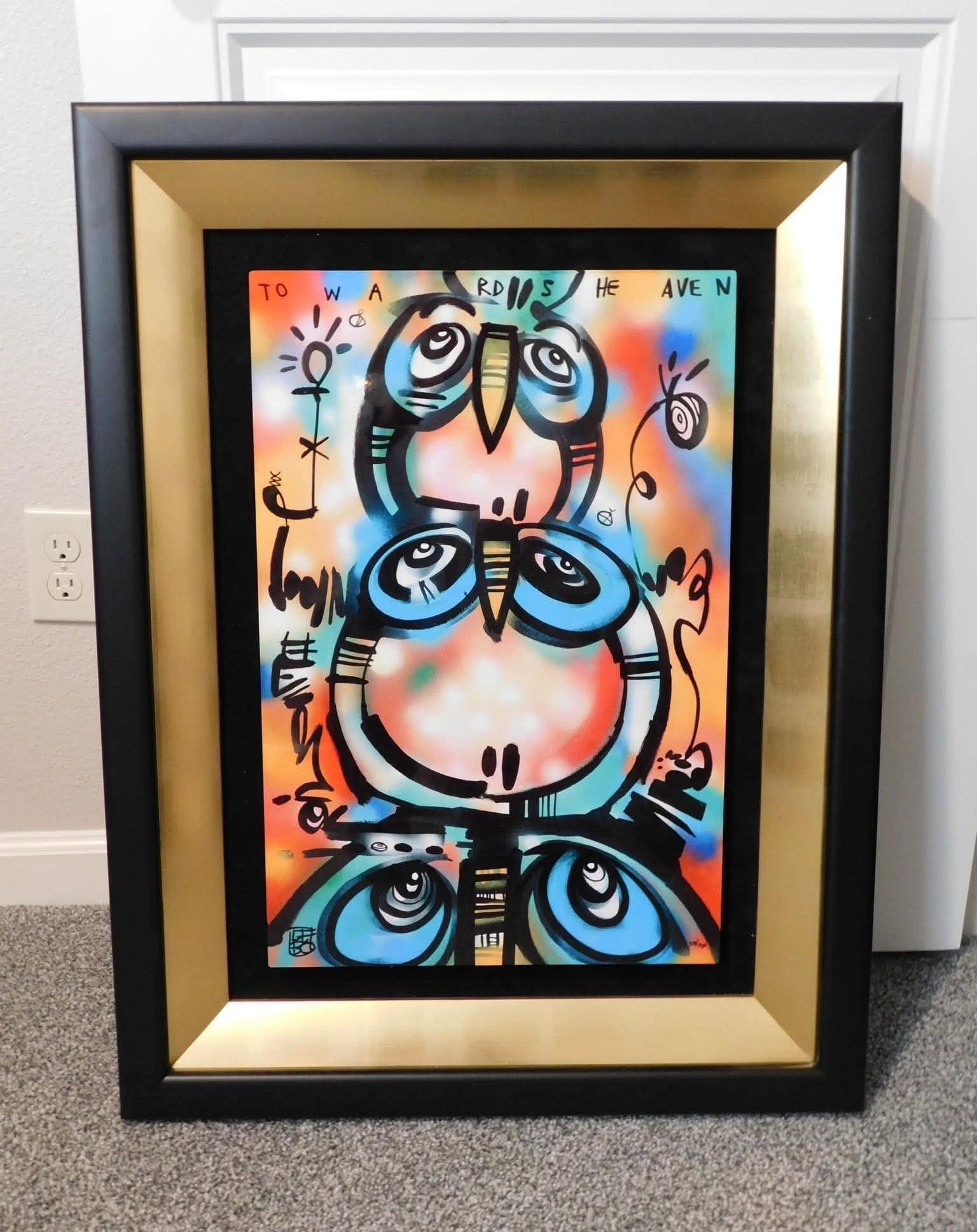 David Le Batard (Lebo) Towards Heaven: David Le Batard (Lebo) "Towards Heaven" 2018 21" x 14" image size Caldograph (digital multiple through dye-siblimation on wood). Hand-signed in pigment lower left by the artist. Gallery framed, COA,