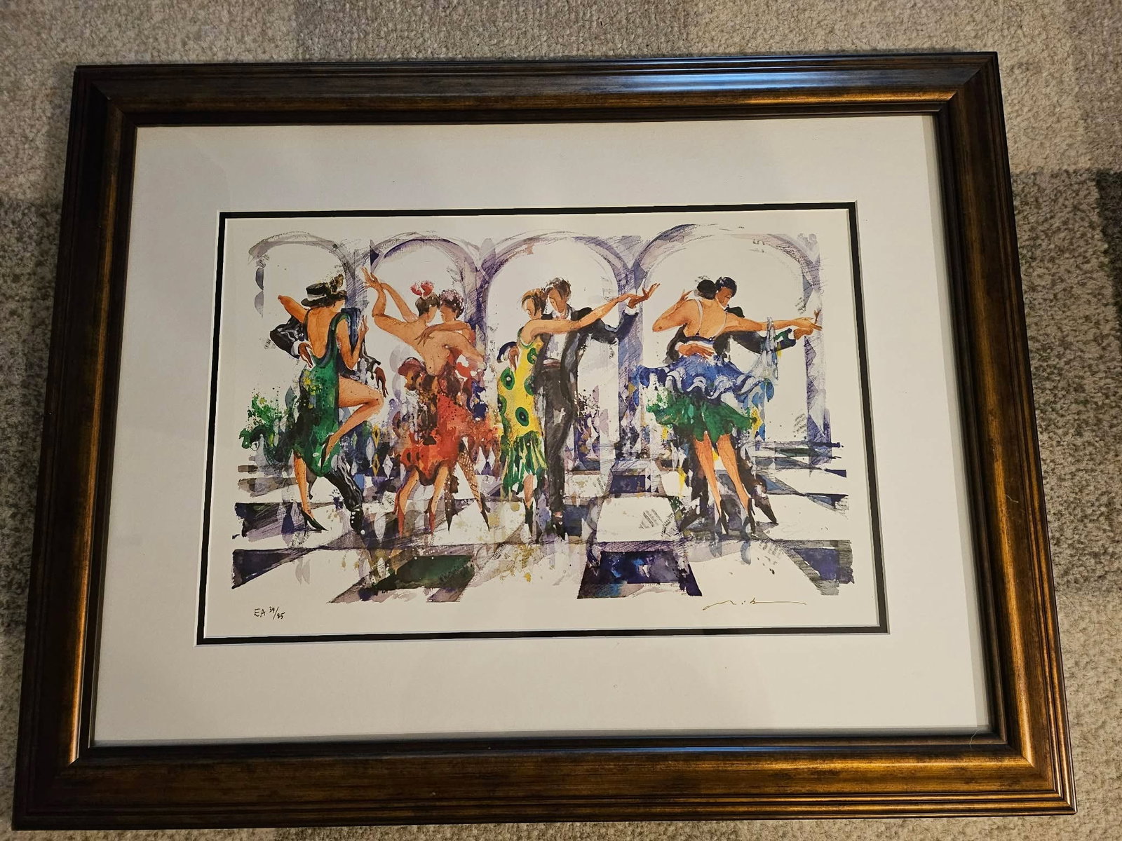 Misha Lenn Sicilian Defense: Misha Lenn "Sicilian Defense" From the Chess Tango Series 2005 11 1/2" x 18 1/8" image size Seriolithograph in color on archival paper. Signed in ink lower right and numbered. Gallery framed, COA, App