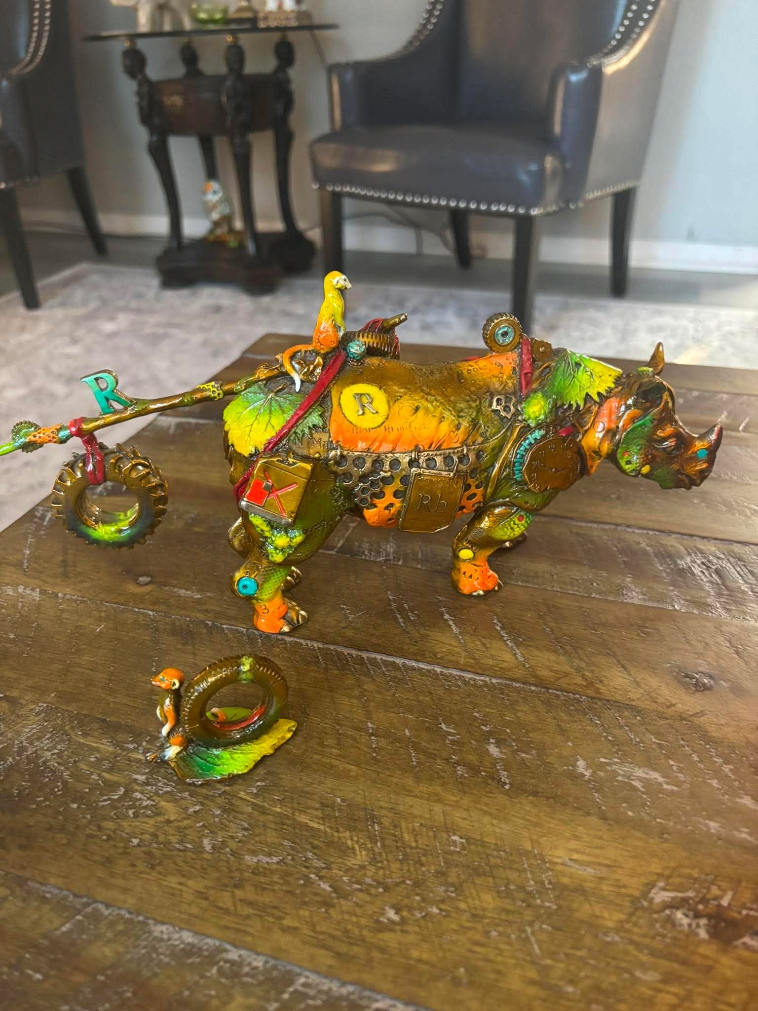 Nano Lopez Timothy: Nano Lopez "Timothy" 2012 6" x 16" x 3 1/2" Bronze sculpture with hand-applied patina. Signature stamped. COA, Appraisal. JLT