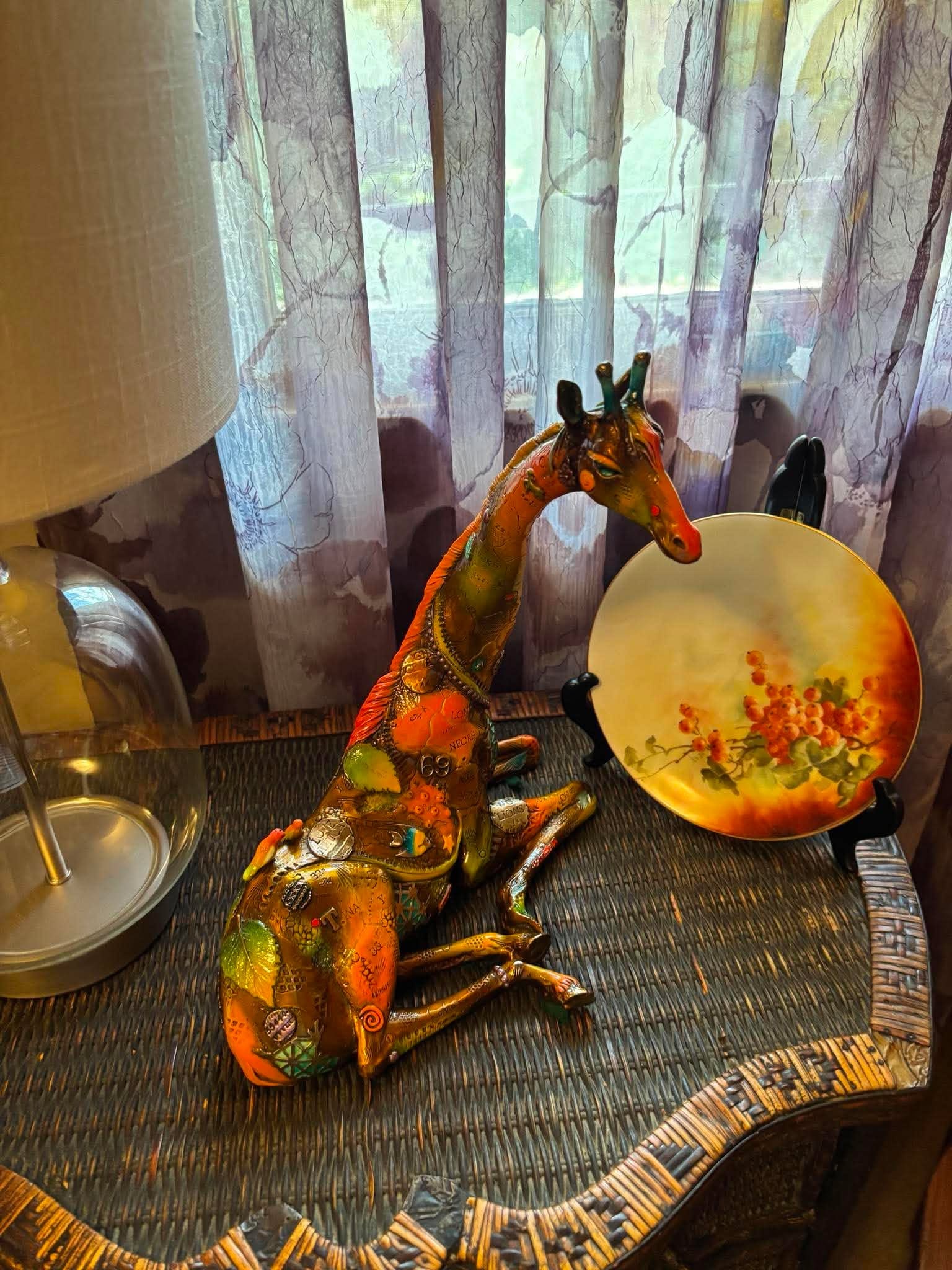 Nano Lopez Tina: Nano Lopez "Tina (Giraffe)" 16" x 13" x 9" Bronze sculpture with hand-applied patina. Signature stamped. COA, Appraisal JLT