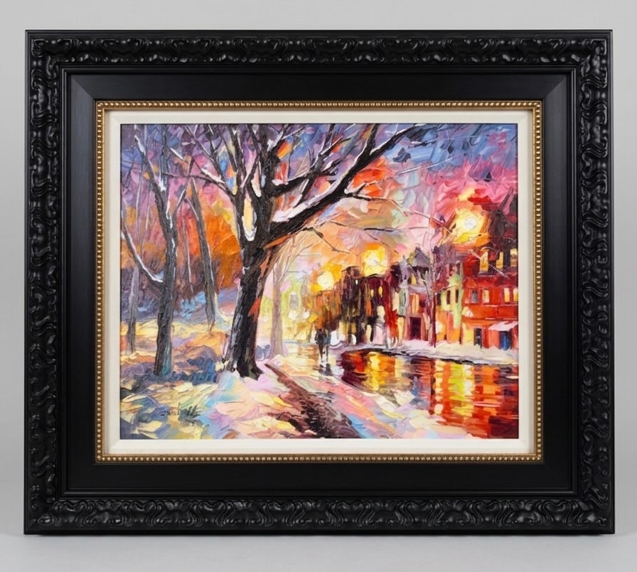 Daniel Wall After the Snow: Daniel Wall "After the Snow" 2023 16" x 20 1/8" image size Giclee in color with hand-embellishment on canvas. Hand-signed by the artist. Gallery framed, COA, Appraisal. JK