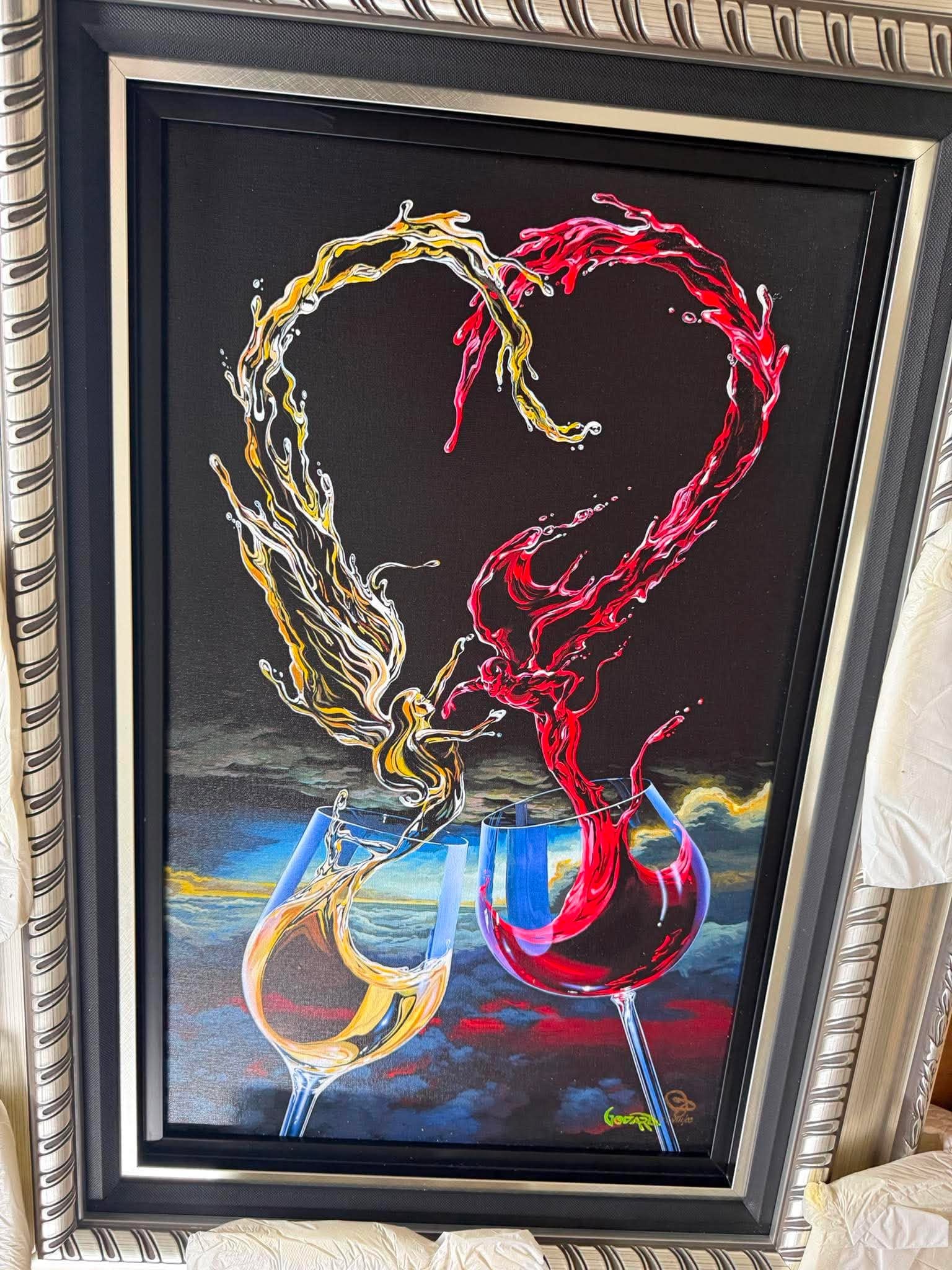 Michael Godard Together: Michael Godard "Together" 2023 25" x 15 1/4" image size Giclee in color with hand embellishment on canvas. Hand-signed by the artist. Gallery framed, Coa, Appraisal. JS