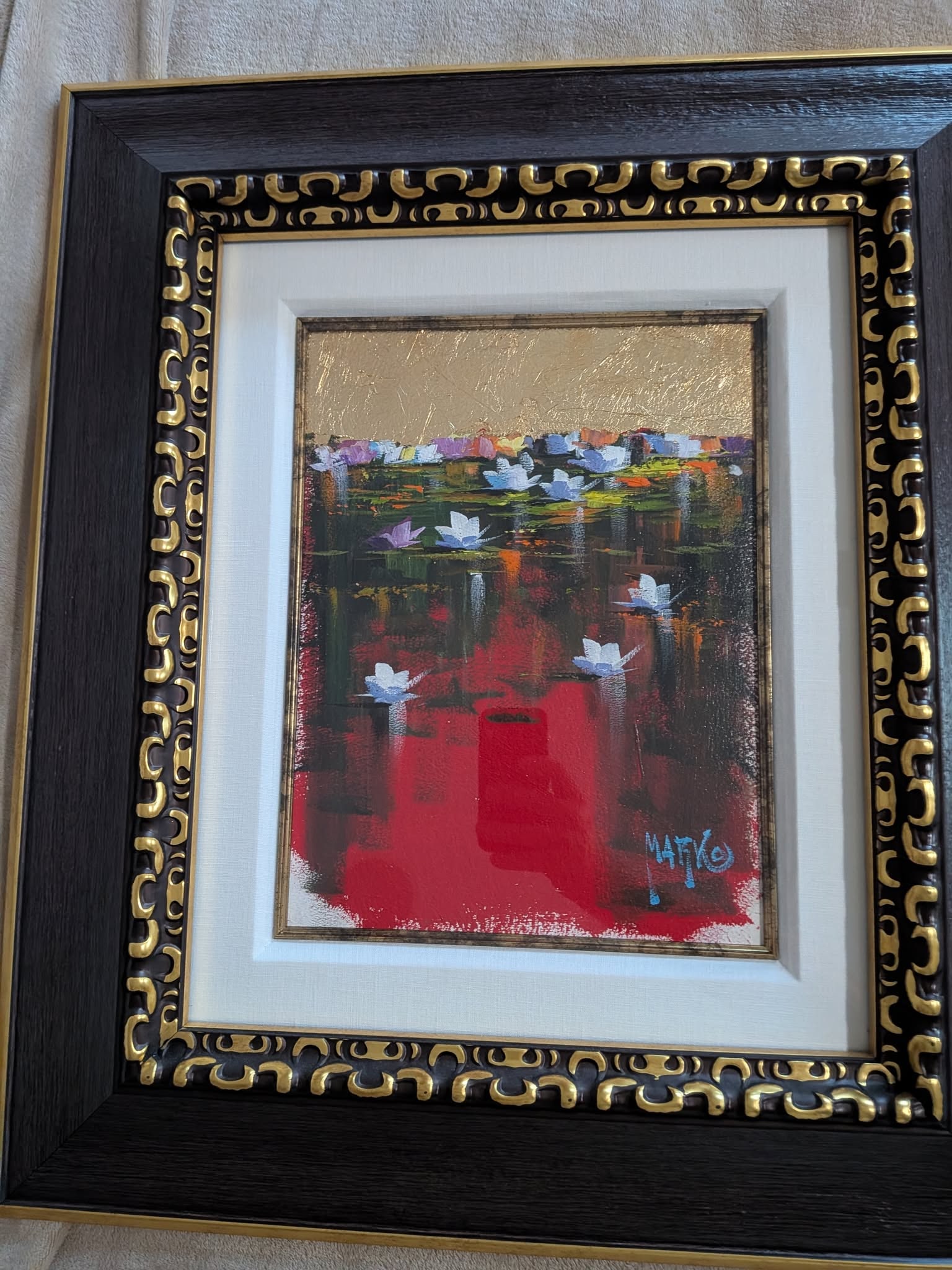 Marko Mavrovich Red Spring: Marko Mavrovich "Red Spring" 2021 14 1/2" x 10 7/8" image size Acrylic painting on paper. Hand-signed in pigment lower right by the artist. Titled, signed and dated on the verso. A unique work.