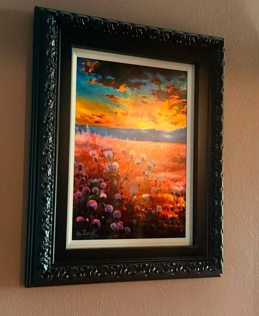 Daniel Wall Nature is Beautiful: Daniel Wall "Nature is Beautiful" 2022 20" x 14" image size Acrylic painting and watercolor on metal. Hand-signed in pigment lower left by the artist. Titled and dated on the verso. A unique work.