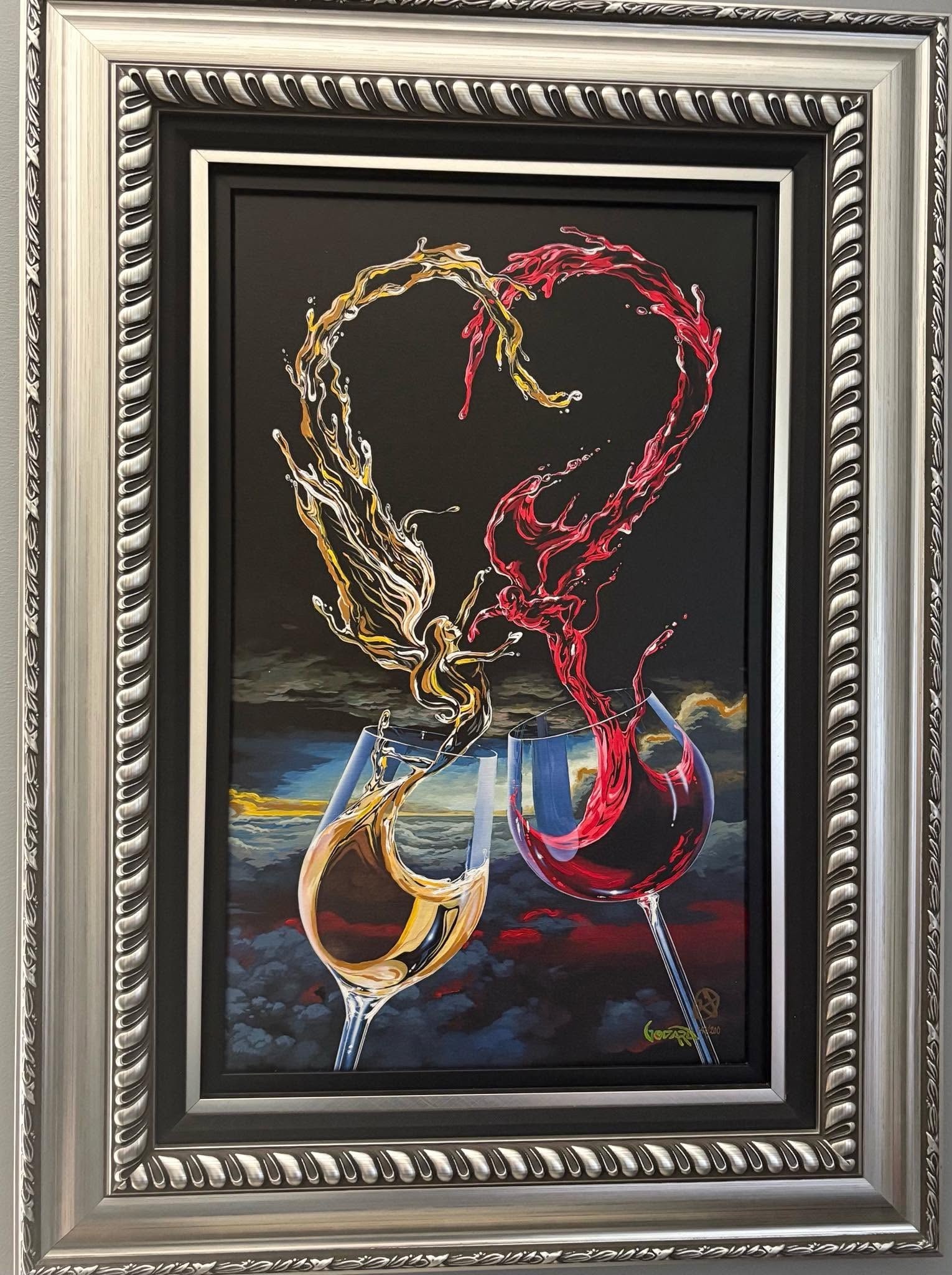 Michael Godard Together: Michael Godard "Together" 2023 25" x 15 1/4" image size Giclee in color with hand embellishment on canvas. Hand-signed by the artist. Gallery framed, Coa, Appraisal. MM