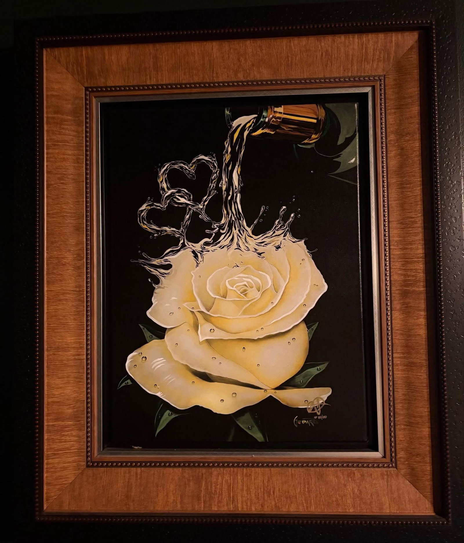 Michael Godard White Wine: Michael Godard "White Wine" 2018 23 1/4" x 17 1/2" image size Giclee in color with hand-embellishment on canvas. Hand-signed in ink lower right by the artist. Gallery framed, COA, Appraisal. MM