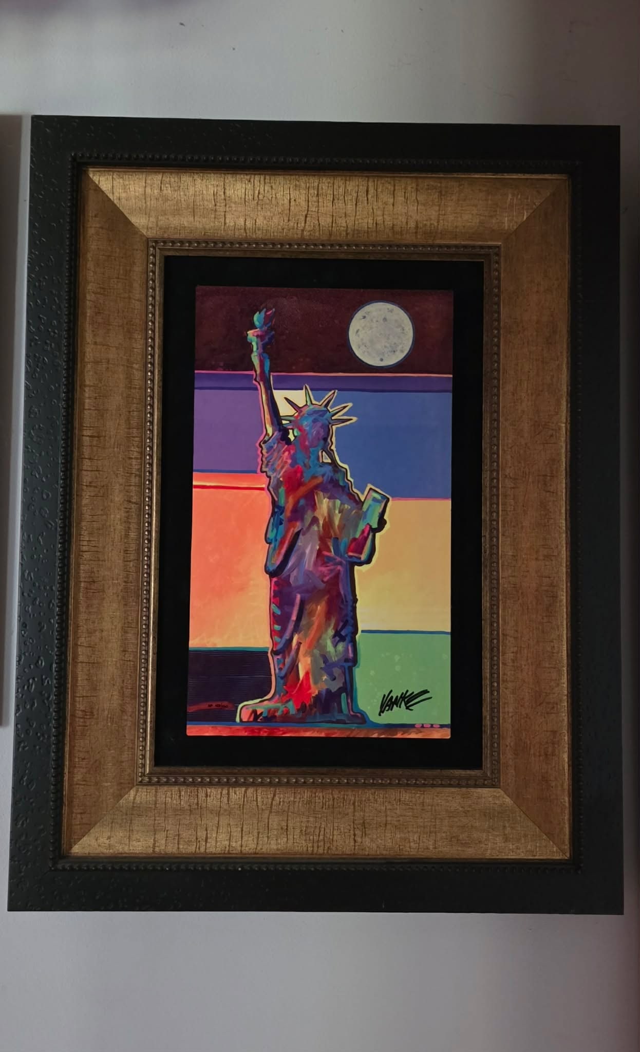 Tim Yanke Miss America: Tim Yanke "Miss America" 2017 17" x 9 7/8" image size caldograph (multuple through dye-sublimation on wood) Hand-signed in pigment lower by the artist. Gallery framed, Appraisal VT