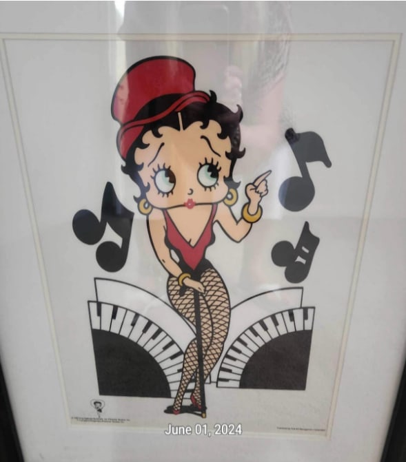 Animation Cabaret Betty: King Features, Inc. "Cabaret Betty" 1999 16 1/2" x 131/2" Sericel From the edition of 3000. COA