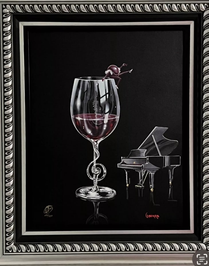 Michael Godard Key of G: Michael Godard, "Key of G" 2012, 22 1/2"x18" (Image size) 2hand embelished hand signed by Godard