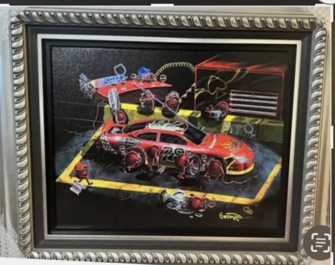 Michael Godard Grape Pit: Michael Godard, "Grape Pit" 2022, 17"x21 1/4" Giclee in color with hand embellishment on canvas. Hand-signed by the artist