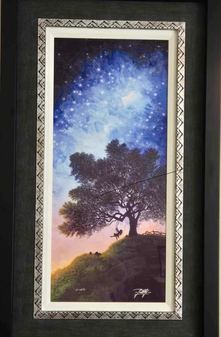 Jon Rattenbury Twilight Dreamer: Jon Rattenbury, "Twilight Dreamer" 2021 27" x 12" image size Digital multiple on aluminum through dye sublimation. Hand-signed by the artist. LE Gallery framed COA