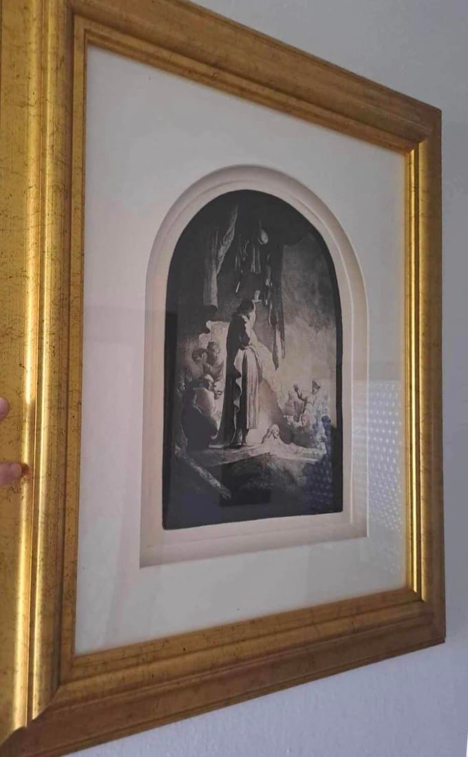 The Raising of Lazarus: The Larger Plate: Rembrandt Van Rijn "The Raising of lazarus: The larger Plate ca. ""1630 14 1/4" x 10" plate size 17 1/4" x 12 7/8" sheet size Etching, engraving and drypoint on Ingres d'Arches off white laid paper