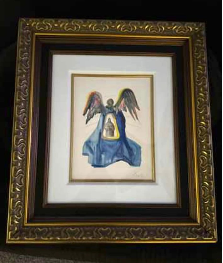 Divine Comedy - Purgatory 33 - Dante Purified: Salvador Dali Divine Comedy - Purgatory 33 - Dante Purified Very Limited Wood engraving in color 1959 - 1963 13" x 10 3/8" image size Signed in pencil lower right corner. Professionally framed / comes