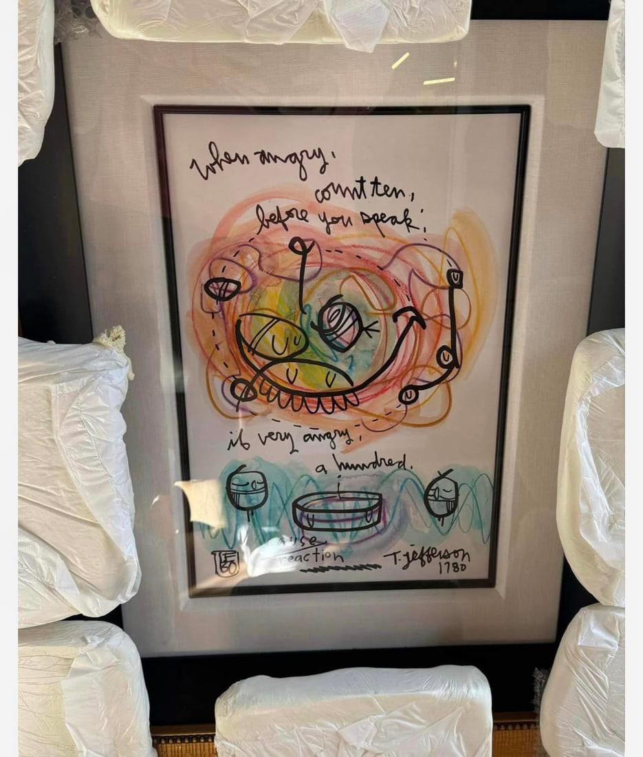 David Le Batard Lebo We the People Series 7/10 UNIQUE: David Le Batard Lebo "We the People Series 7/10 " UNIQUE 2021 17" x 11" image size Watercolor on paper. Hand signed in pigment lower left by the artist. Titled on the verso. COA