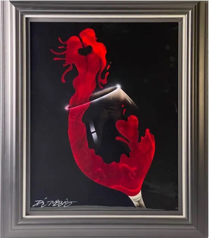 Chris Derubeis Love Collides Unique: Chris Derubeis "Love Collides" Unique 2018 28" x 22" image size Mixed media on aluminum including air brush painting and hand ground surfaces. Hand-signed in pigment lower left by the artist. A