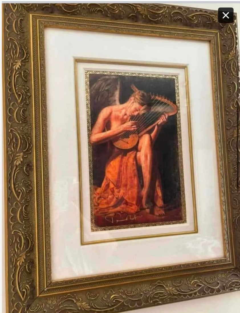 Tomas Rut Fidica: Tomas Rut "Fidica" 2004 17" x 11" image size Giclee in color on wove paper. Hand embellished with 24 Karat gold leaf. Signed in gold ink lower left and numbered. From the numbered edition of 350